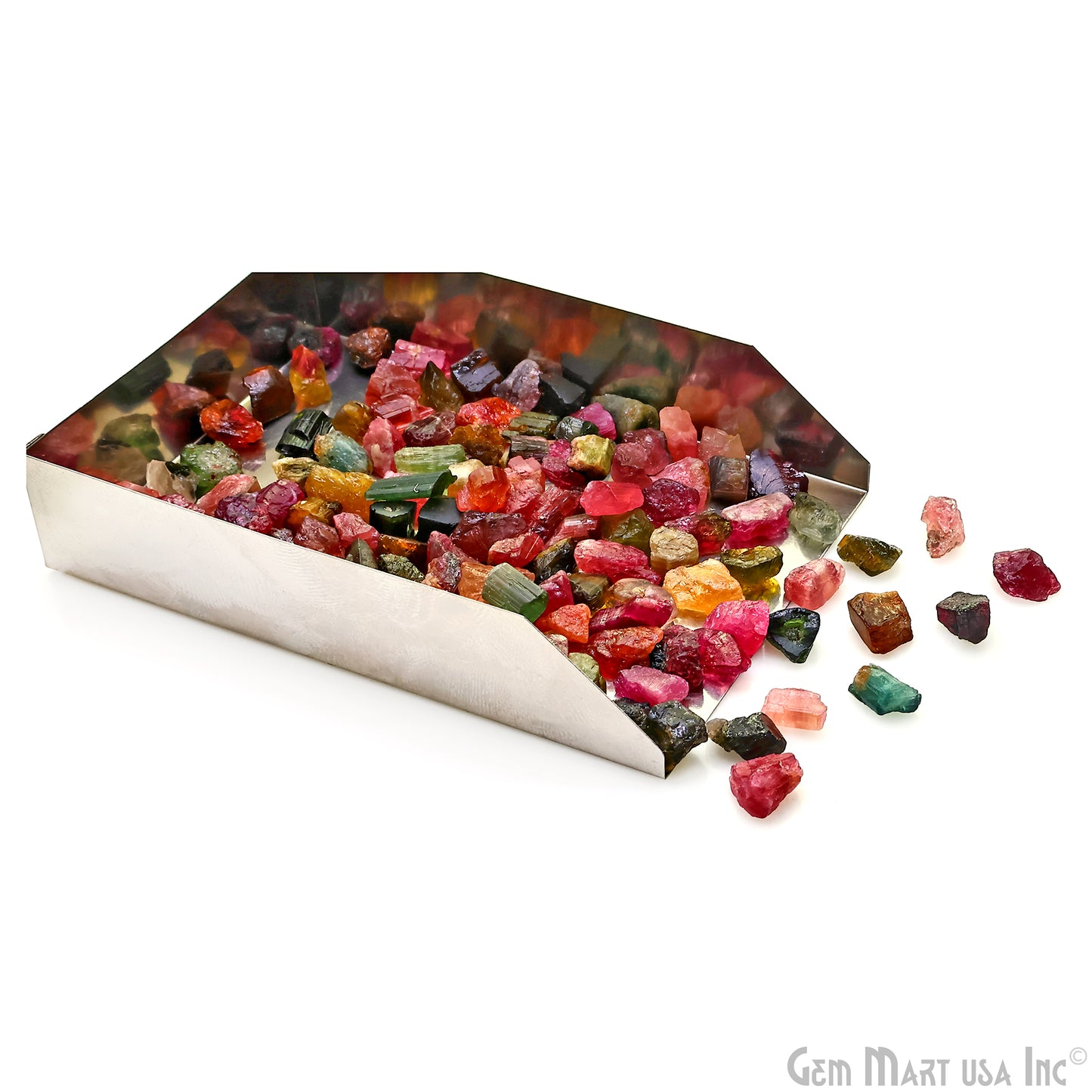 Multi Tourmaline Free Form Rough, 7-8mm, 0.71oz, 100% Natural Rough Loose Gems, Wholesale Gemstones