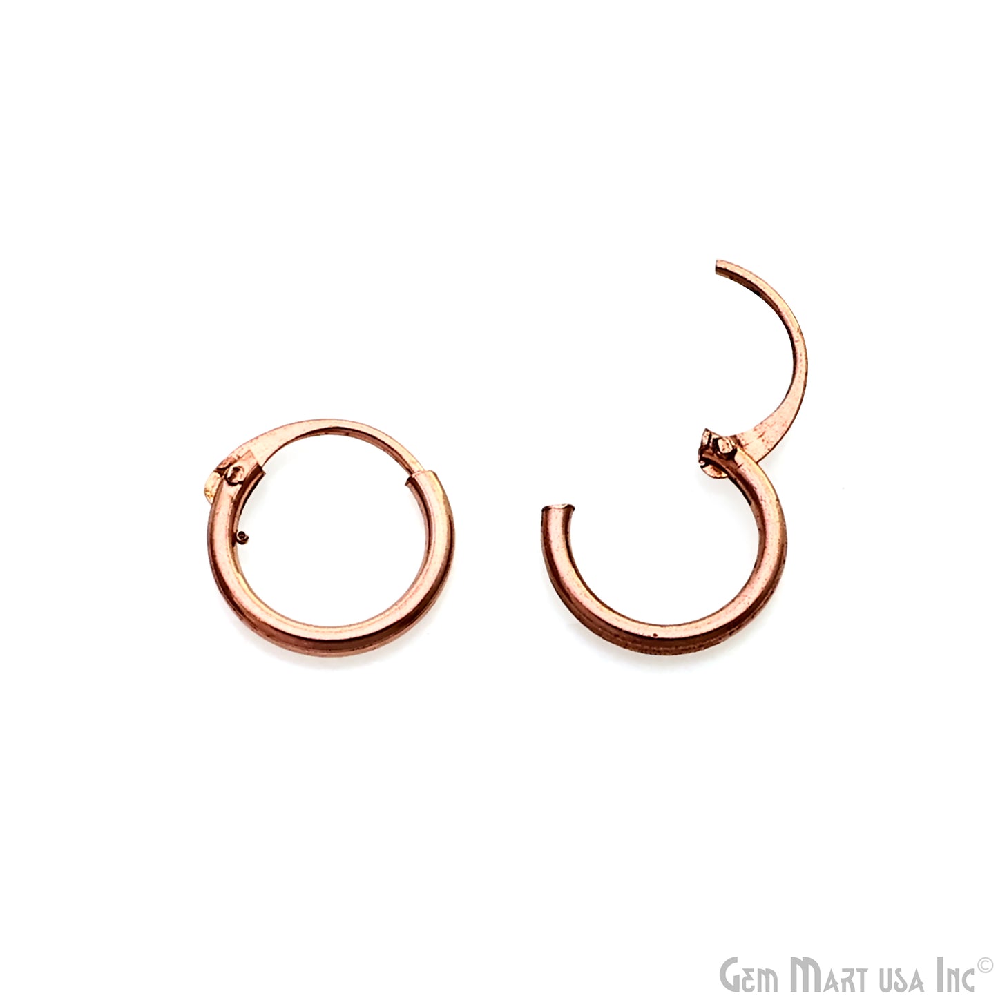 Round Shape Loop Hoop Finding Earrings (Pick your Metal, Size) (90016-1)