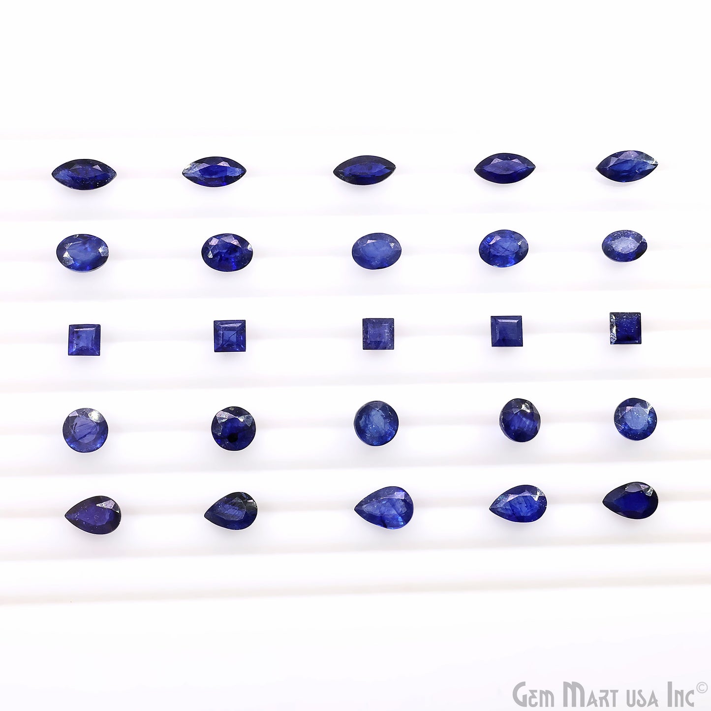 Sapphire Wholesale Gemstones, 100% Natural Precious Gems, Blue Faceted Loose Gems, 6-12mm, Mixed, 10 Carats