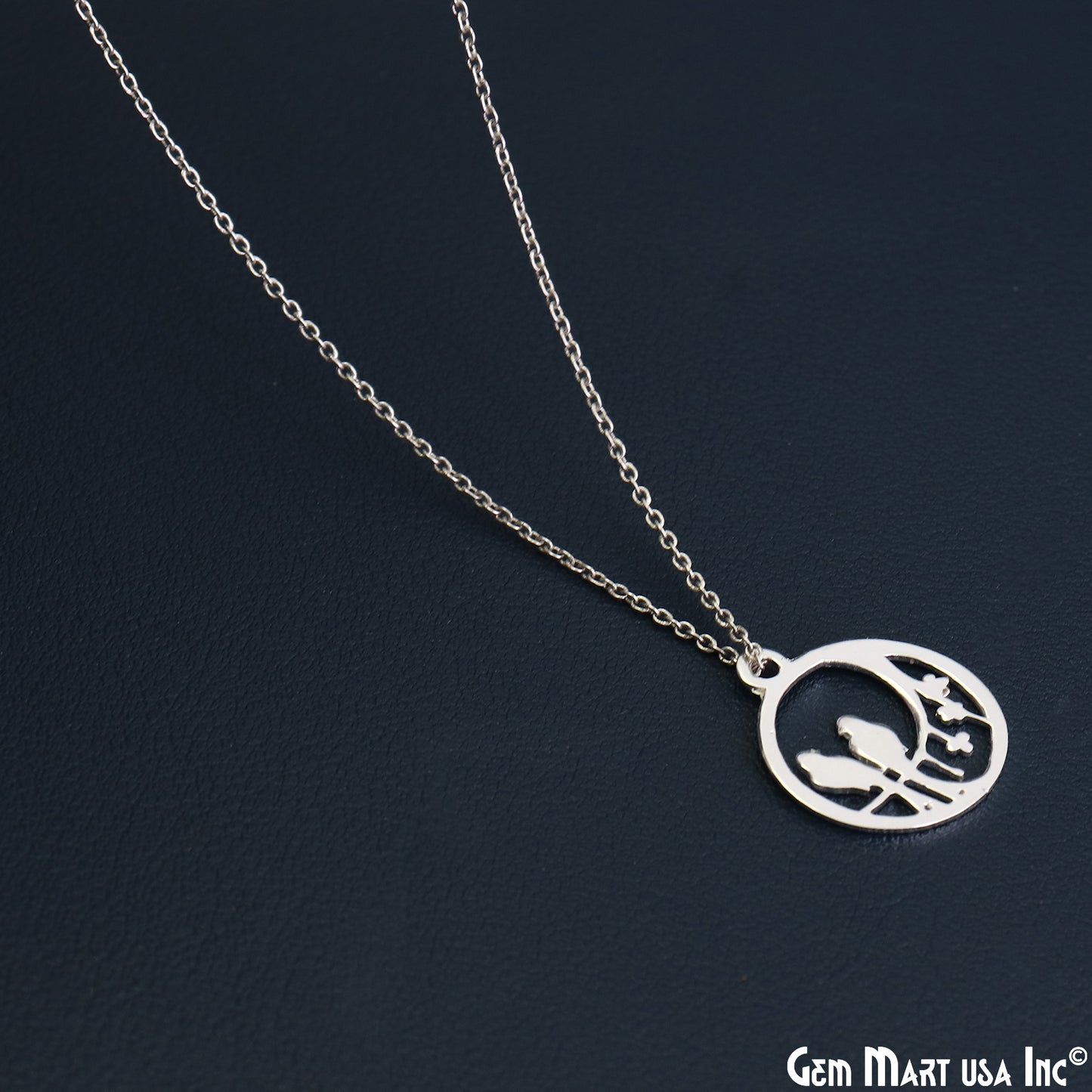 Parrots On Tree Charm Laser Finding Silver Plated 18x21mm Charm For Bracelets & Pendants