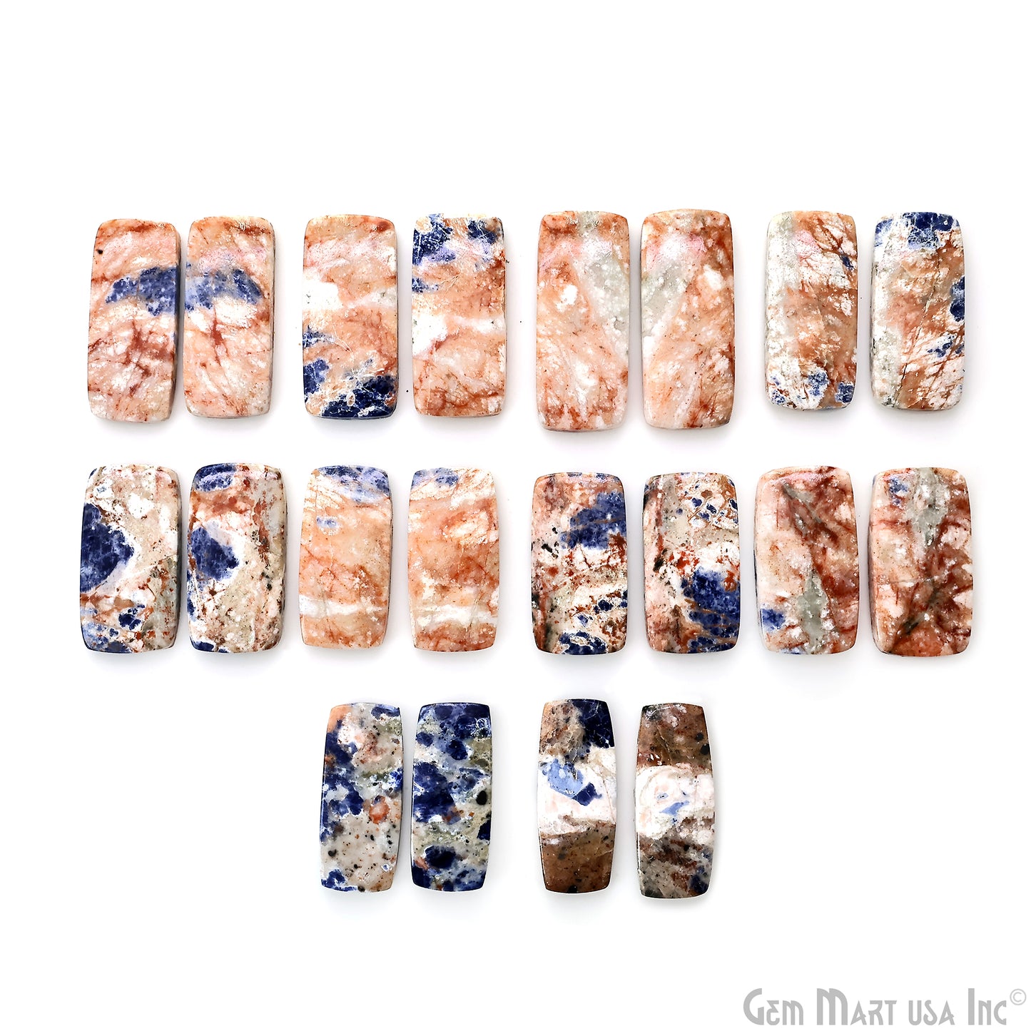 Sodalite Octagon 30x13mm Loose Gemstone For Earring Pair