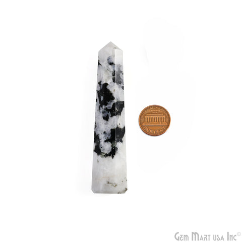 Rainbow Moonstone Gemstone Jumbo Tower Crystal Tower Obelisk Healing Meditation Gemstones 4-5 Inch