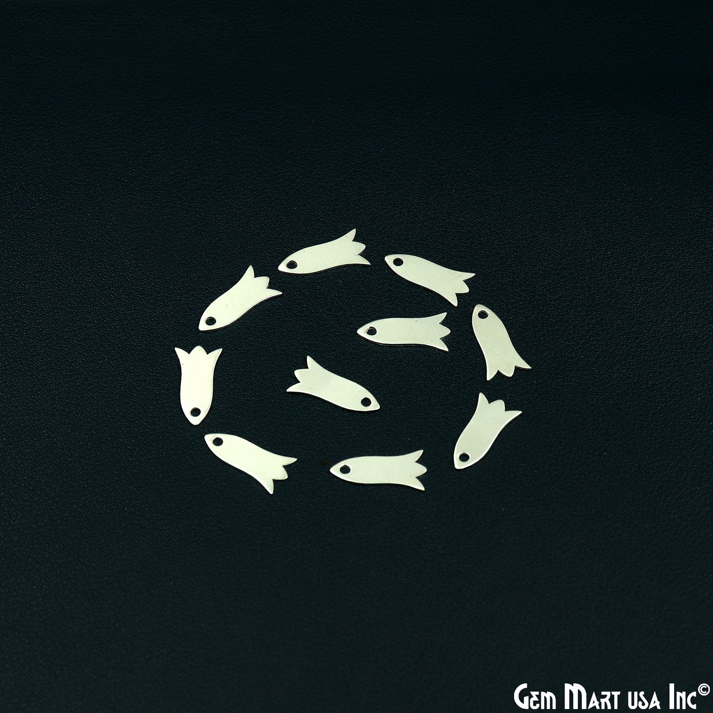 Tulip Flower Shape Silver Finding 18.6x9.5mm Chandelier Jewelry Charm