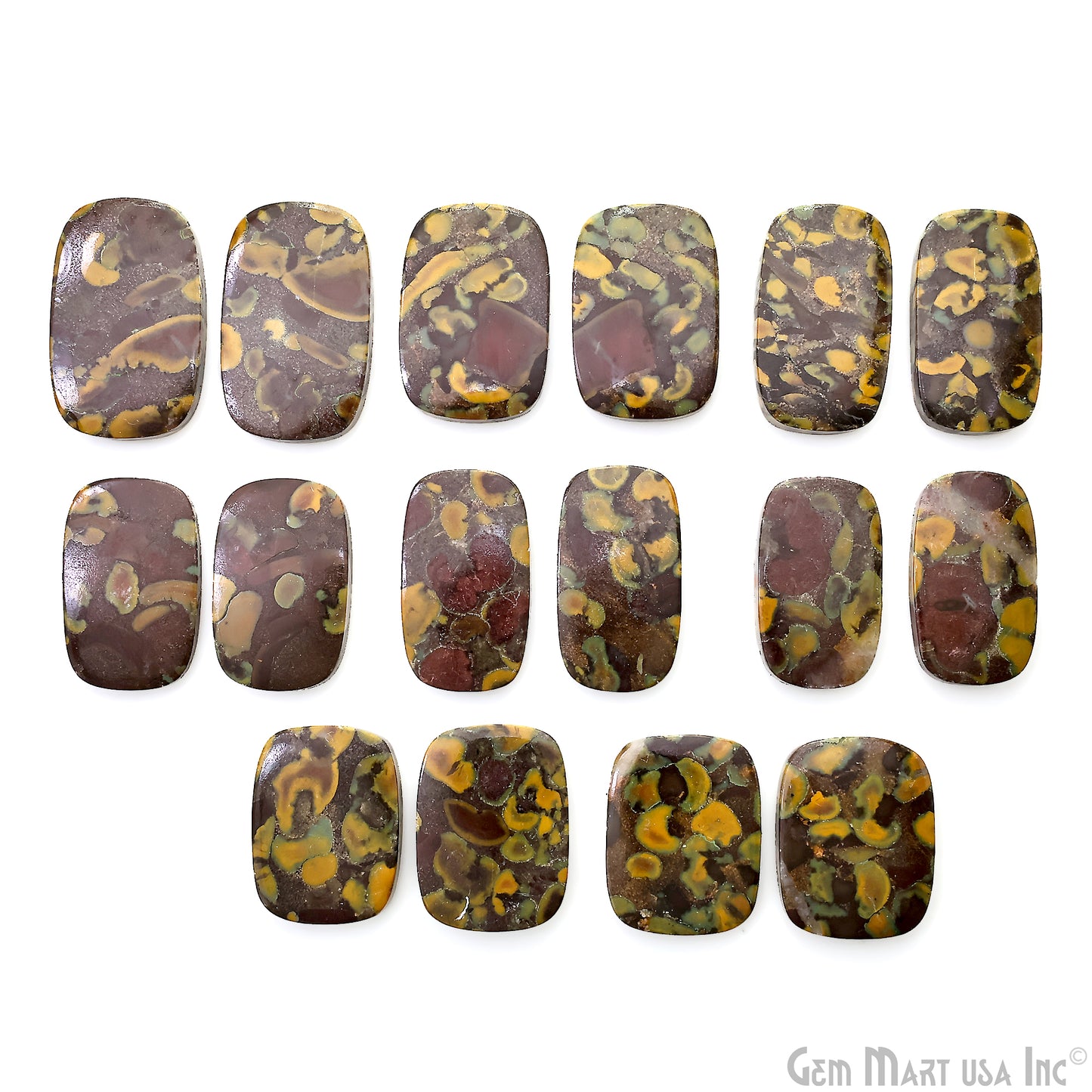 Fruit Jasper Octagon Shape 26x16mm Loose Gemstone For Earring Pair