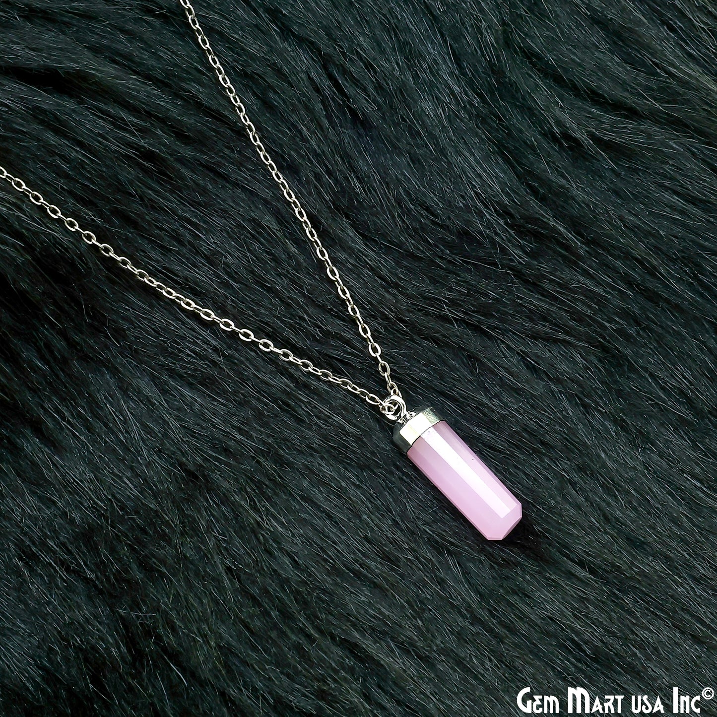 Single Point 25x7mm Silver Electroplated Gemstone Connector