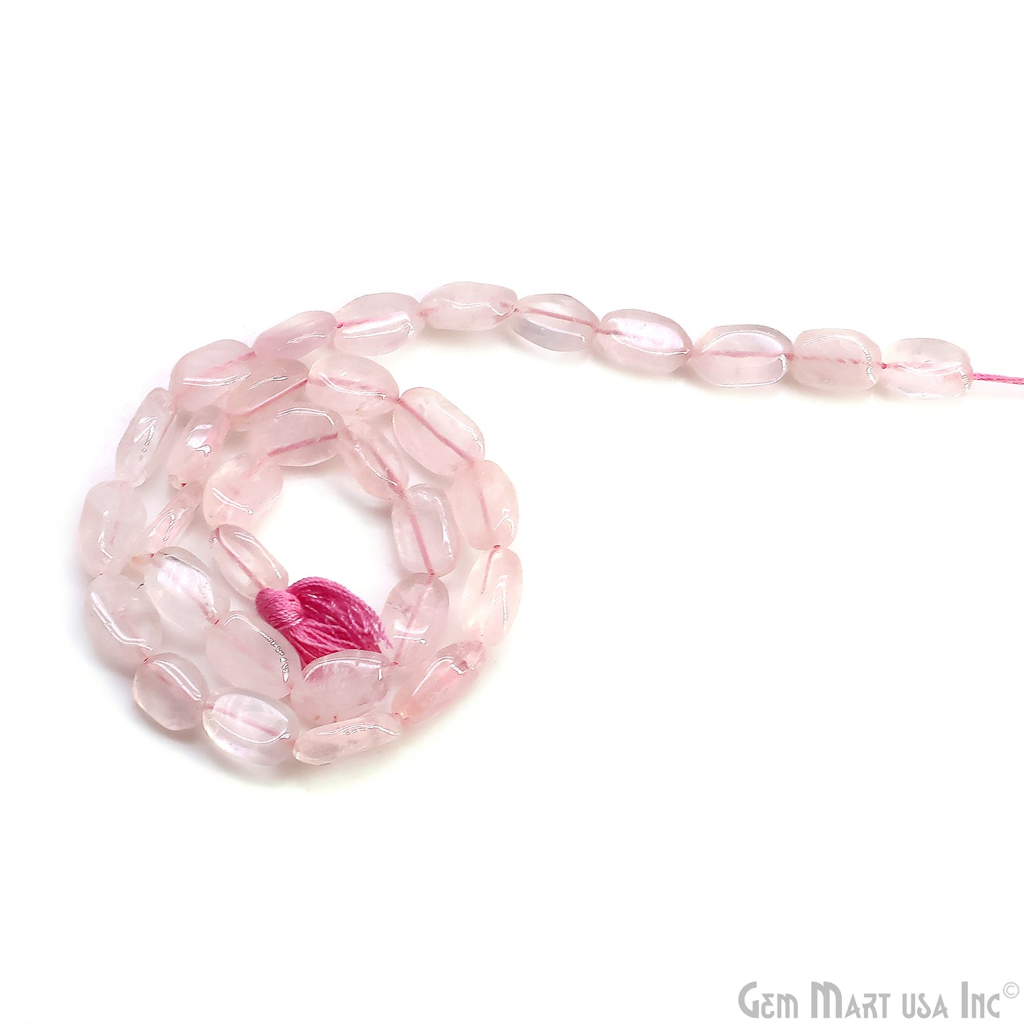 Rose Quartz Tumble Beads Free Form Drilled Beads 9-13X6-7mm Waist Beads, Rondelle Bead Strand 13 Inch