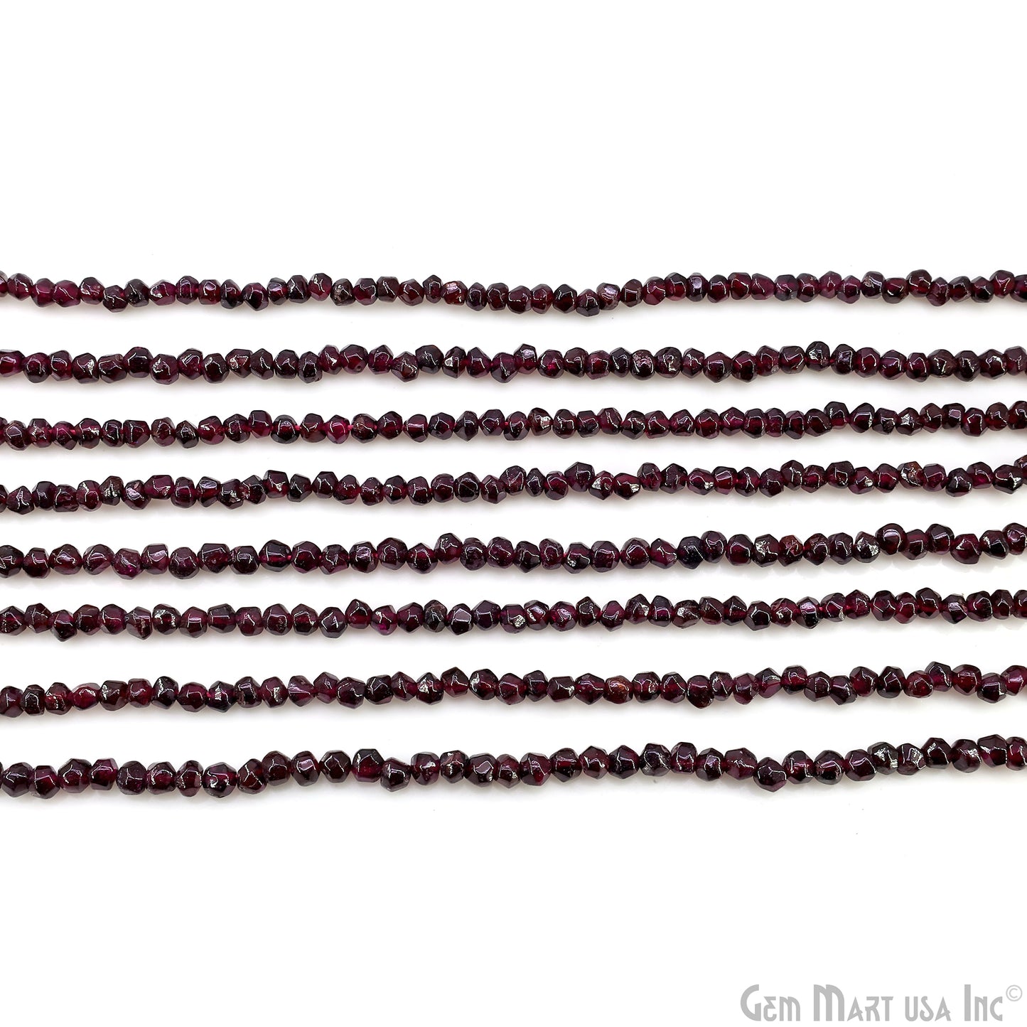 Rhodolite Faceted Round Drilled Beads 3-4mm Waist Beads, Rondelle Bead Strand 14 Inch