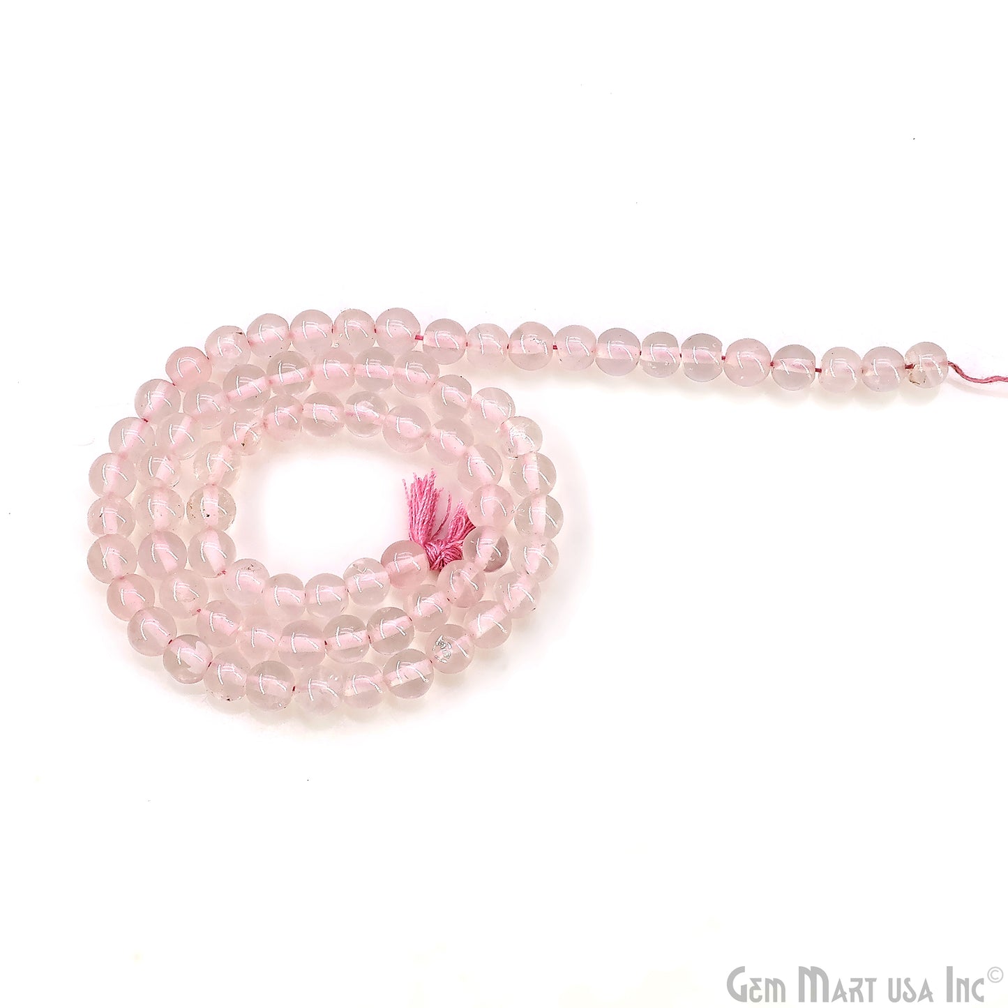 Rose Quartz Smooth Round Drilled Beads 3-5mm Waist Beads, Rondelle Bead Strand 13 Inch