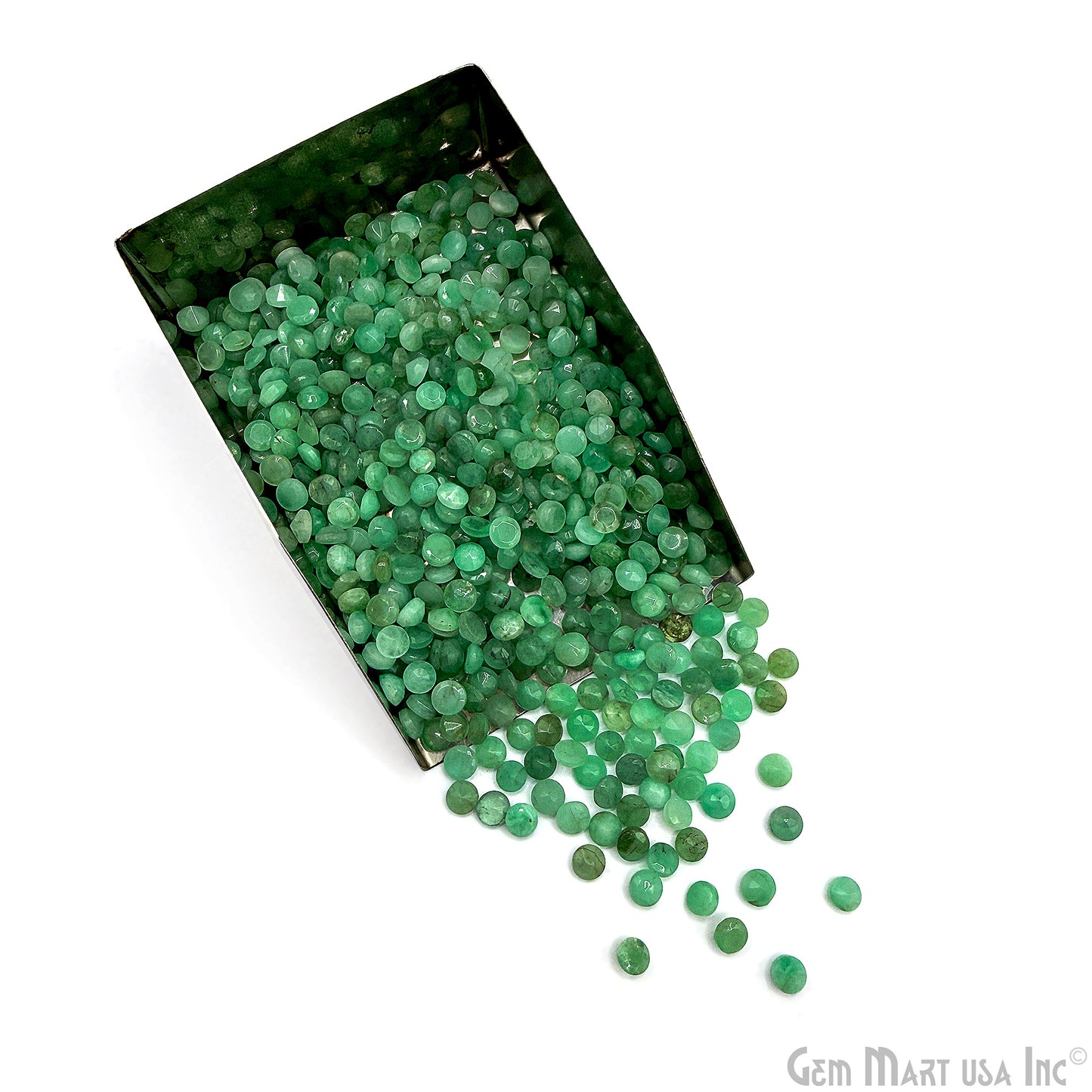 Emerald Wholesale Gemstones, 100% Natural Precious Gems, Green Faceted Loose Gems, 3mm, Round, 5 Carats