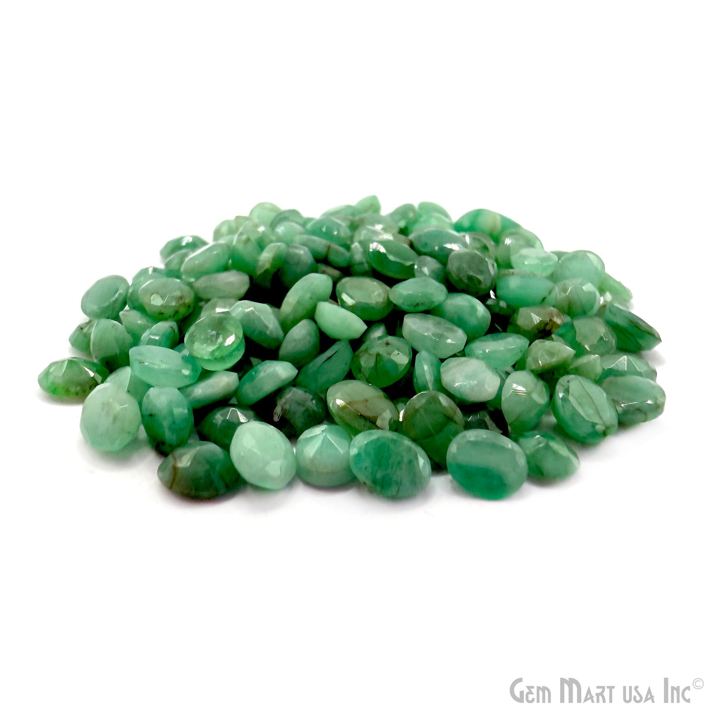 Emerald Wholesale Gemstones, 100% Natural Precious Gems, Green Faceted Loose Gems, 5x4mm, Oval, 5 Carats