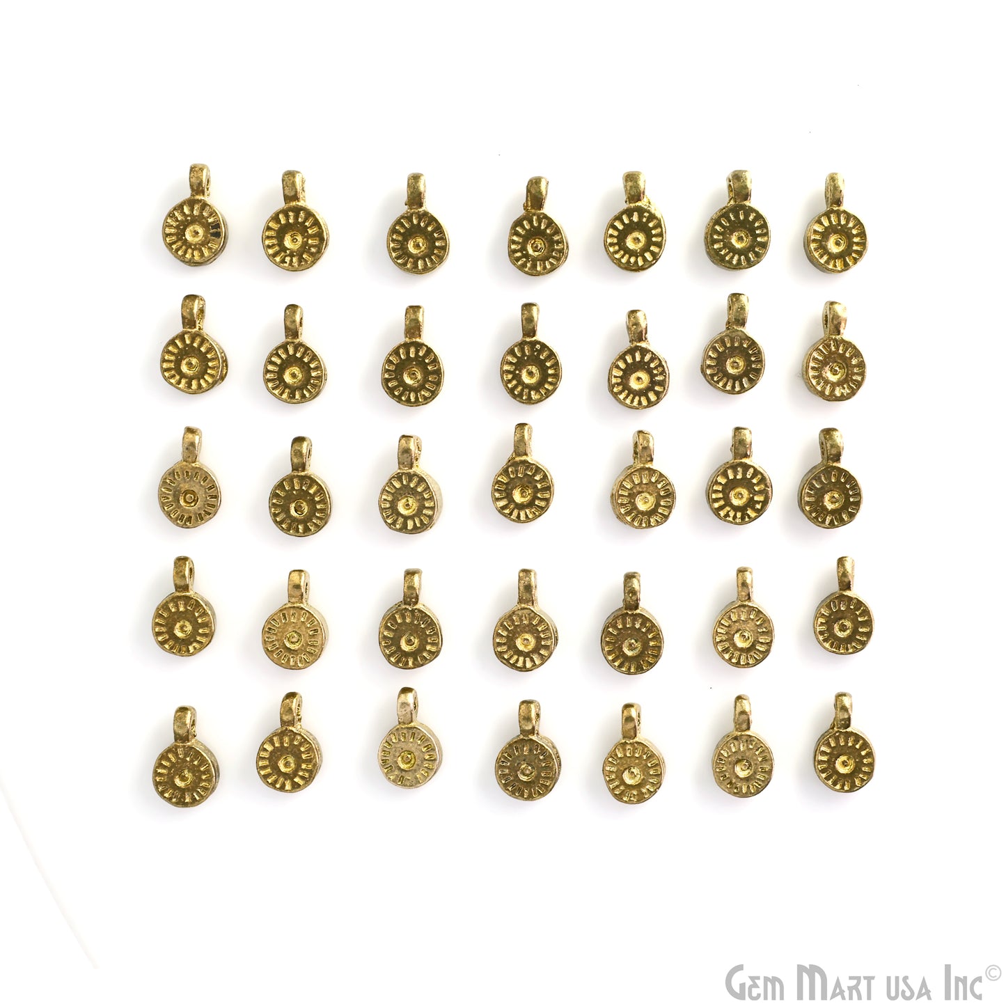 Antique Brass Wheel Round Vintage Charm, Gold tribal boho charms for Earring, Necklace, Bracelet, Talisman & Amulets Making