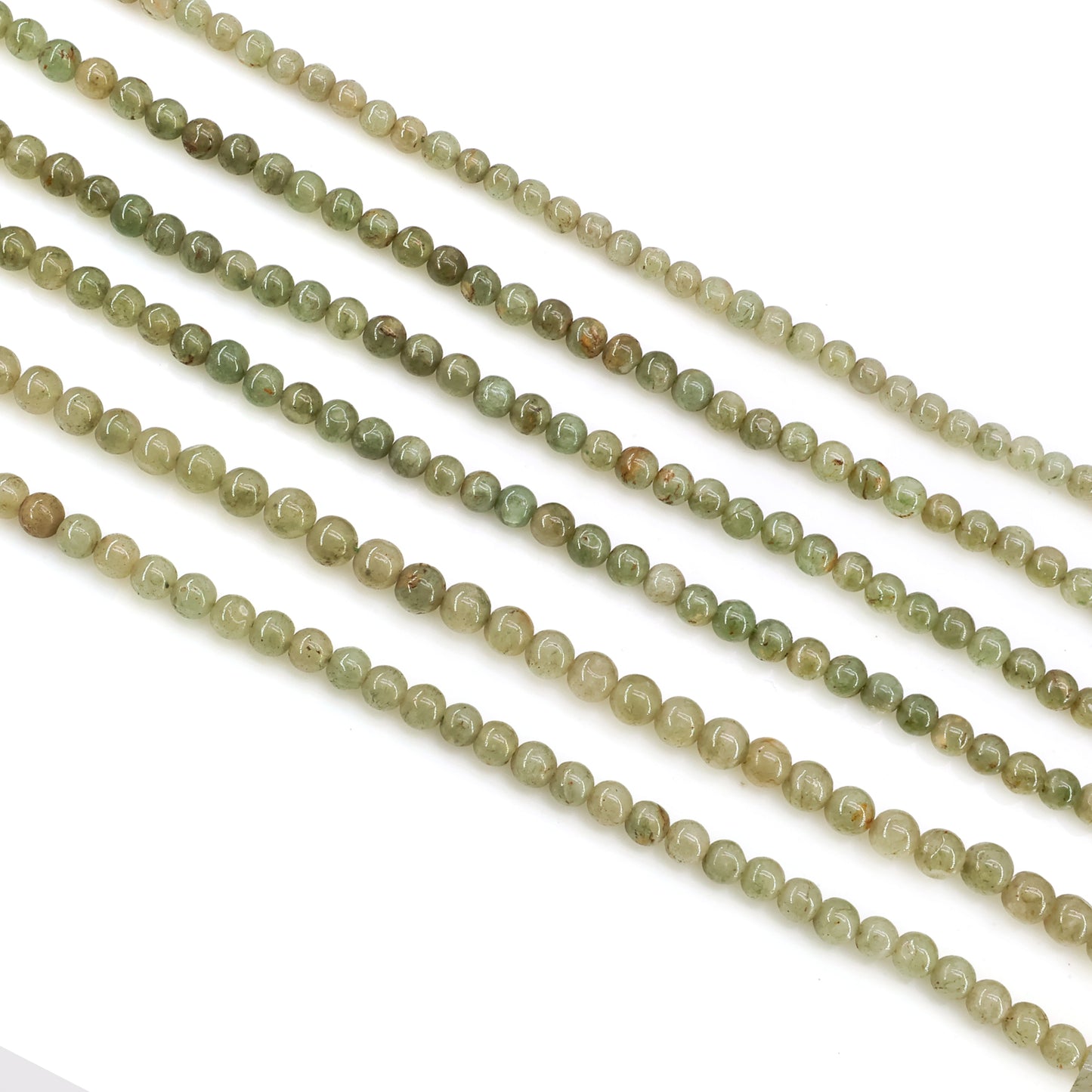 Aventurine Smooth Round Drilled Beads 3-5mm Waist Beads, Rondelle Bead Strand 13 Inch