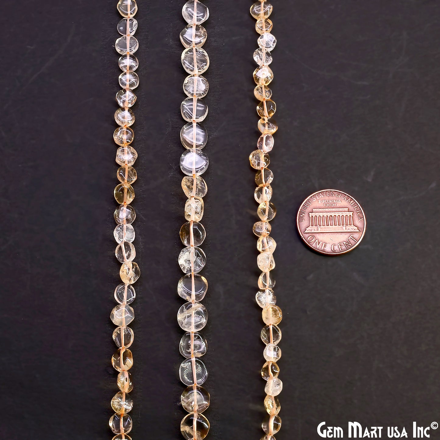 Golden Rutile Tumble Beads Free Form Drilled Beads 8X5mm Waist Beads, Rondelle Bead Strand 13 Inch