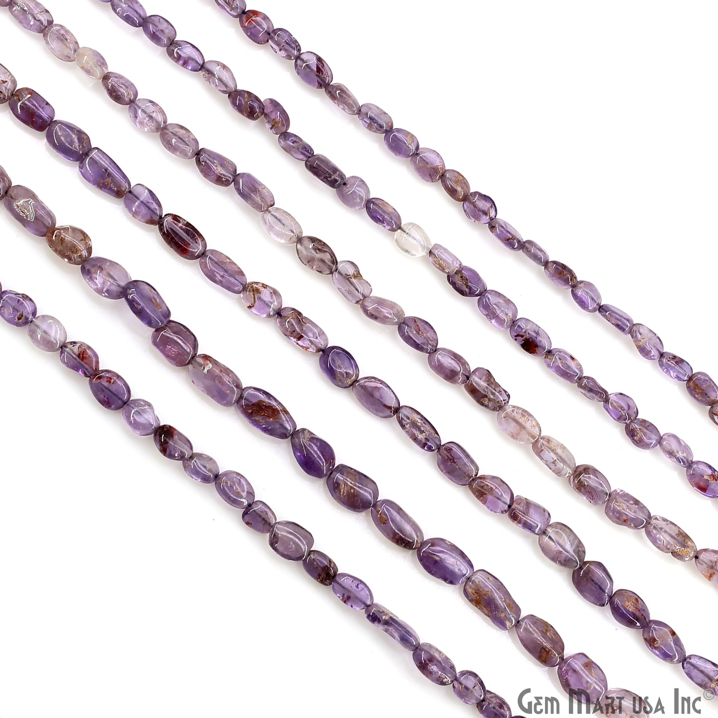 Amethyst Tumble Beads Free Form Drilled Beads 8X5mm Waist Beads, Rondelle Bead Strand 13 Inch