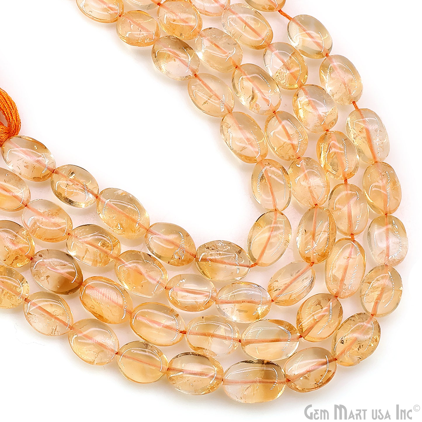 Citrine Tumble Beads Free Form Drilled Beads 9-13X6-7mm Waist Beads, Rondelle Bead Strand 13 Inch