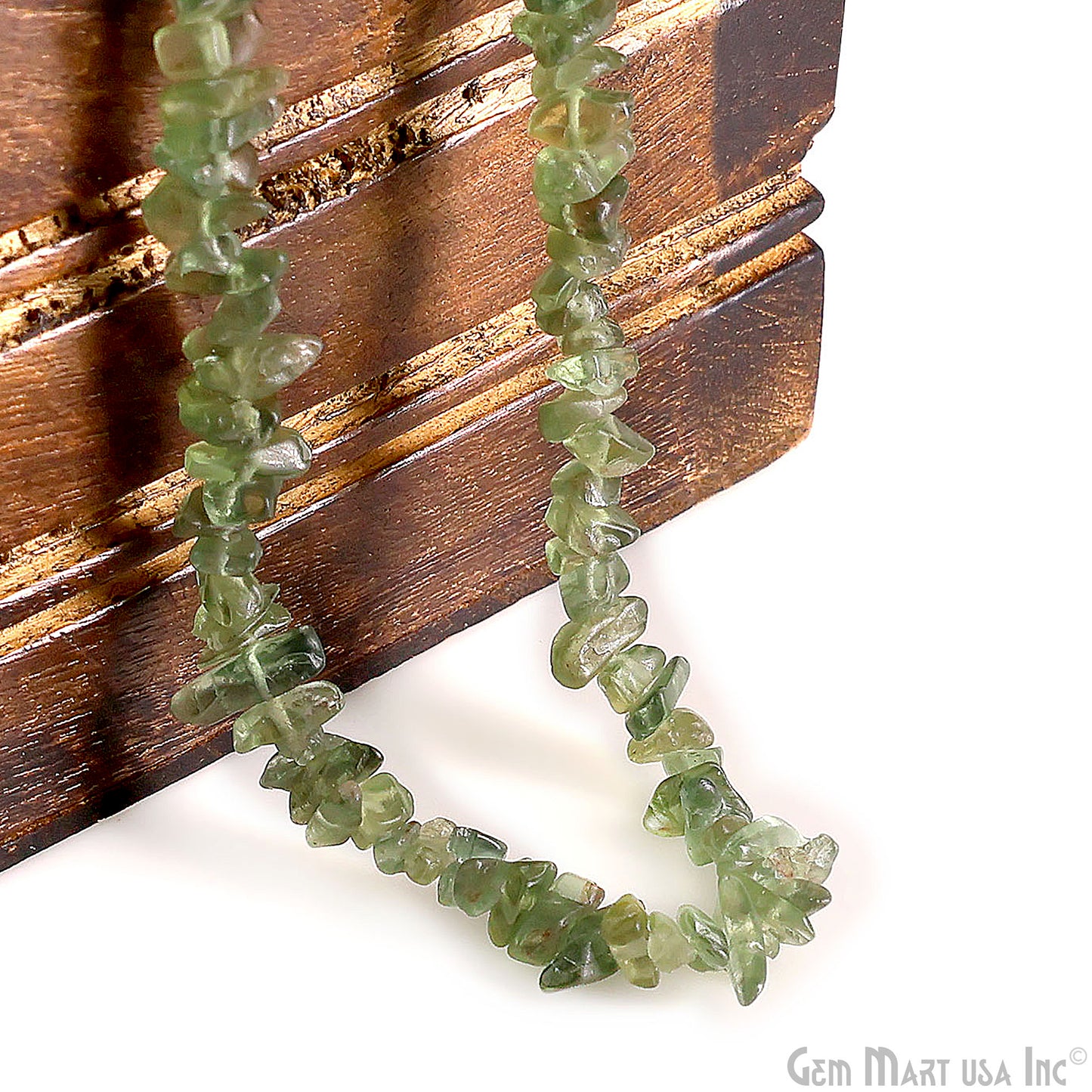 Green Apatite Chip Beads, 34 Inch, Natural Chip Strands, Drilled Strung Nugget Beads, 3-7mm, Polished, GemmartUSA (CHAG-70001)