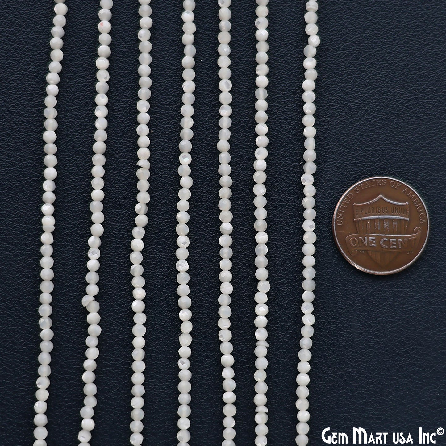 Mother of Freshwater Pearl Rondelle Beads, 12-13 Inch Gemstone Strands, Drilled Strung Nugget Beads, Faceted Round, 2-2.5mm