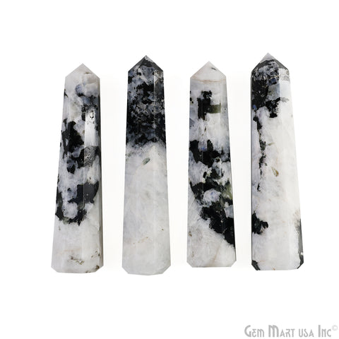 Rainbow Moonstone Gemstone Jumbo Tower Crystal Tower Obelisk Healing Meditation Gemstones 4-5 Inch