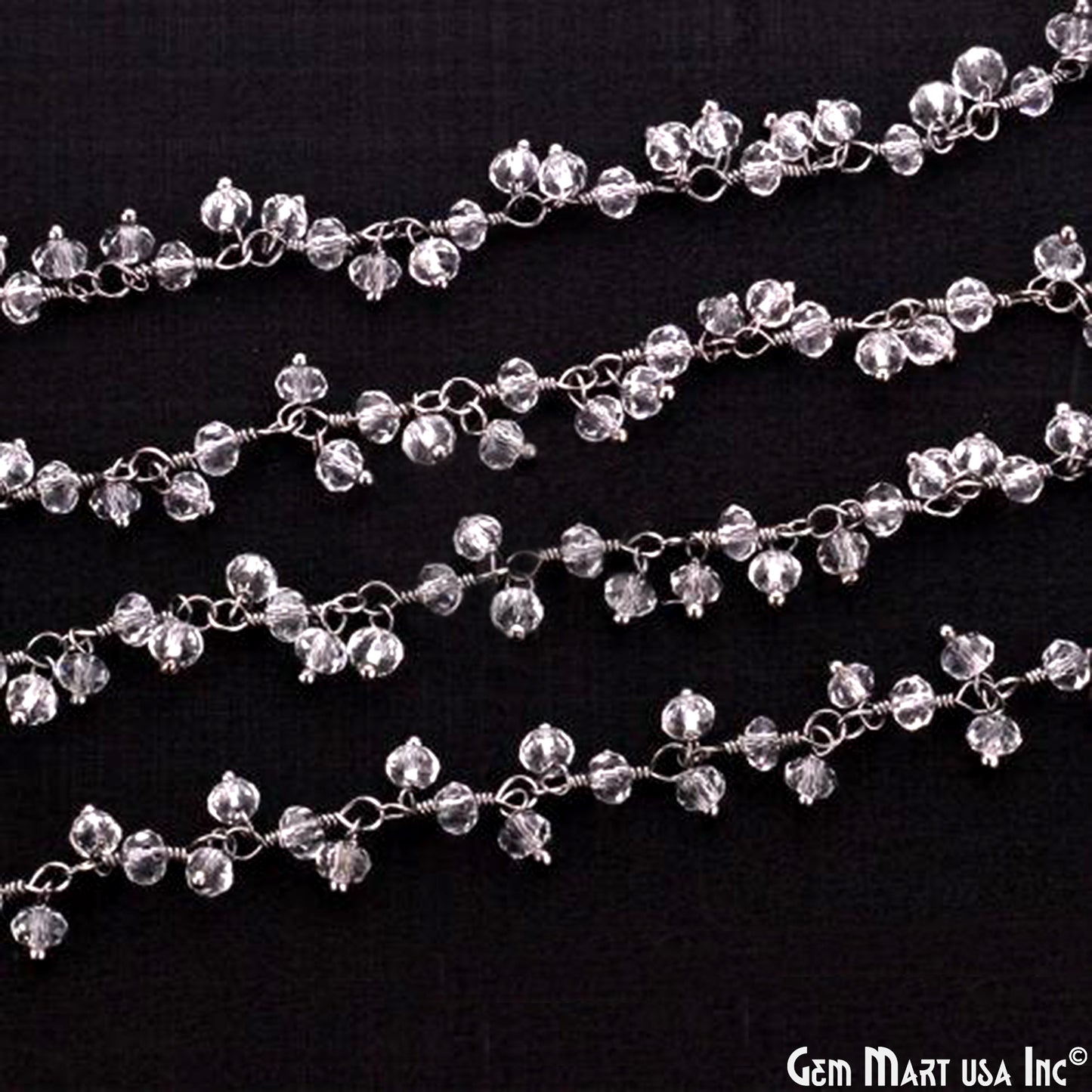 Crystal Faceted Beads Oxidized Beads Cluster Dangle Chains