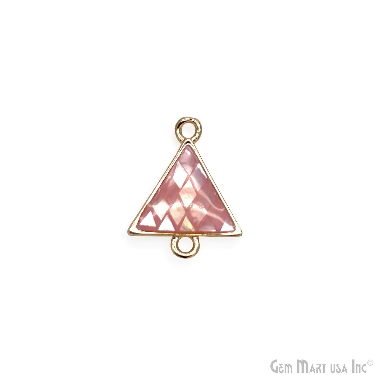 Shell Triangle Shape 15x11mm Double Bail Connector Charm Jewelry GemMartUSA