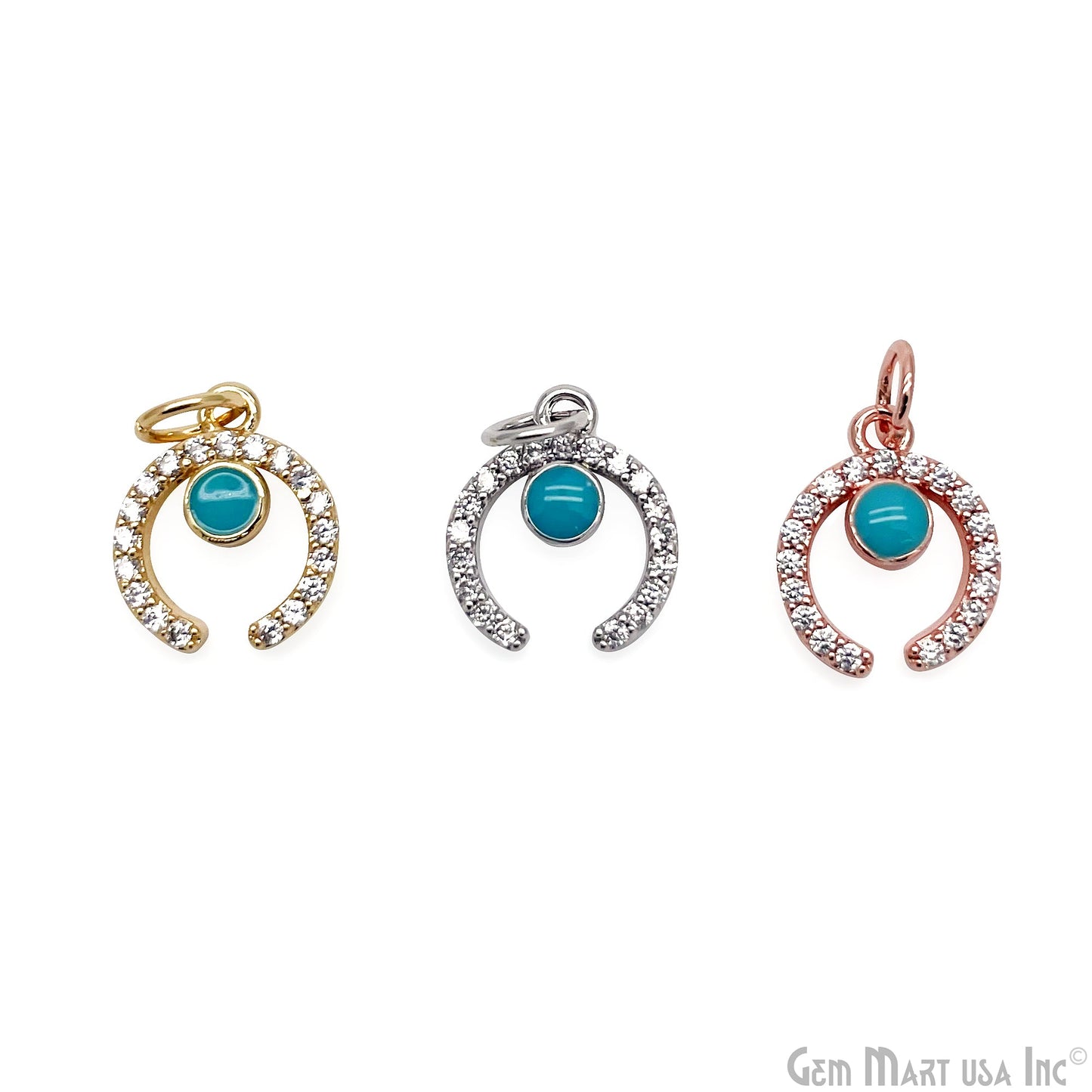 Horn Shape Charm Dainty Crescent Moon Necklace Pendant Jewelry GemMartUSA