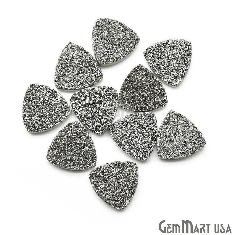 Titanium Druzy Cabochon 14mm Trillion Loose Druzy (Pick Your Color) - GemmartUSA