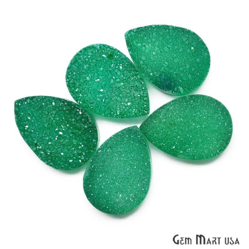 Plain Color Druzy 13x18mm Pear Shape Loose Cabochon (Pick Your Color) - GemmartUSA