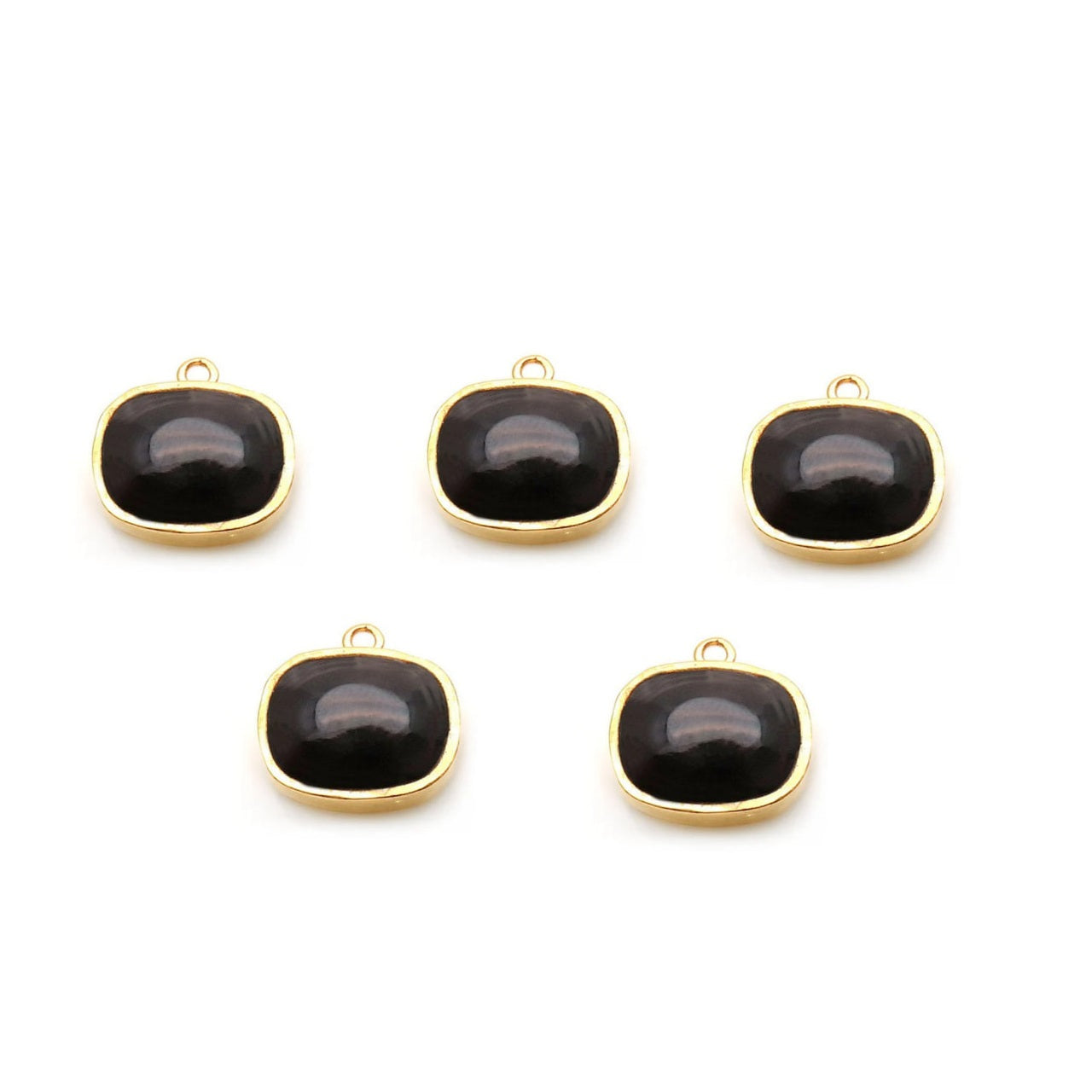 Gemstone Octagon 10x12mm Gold Plated Single Bail Gemstone Connector
