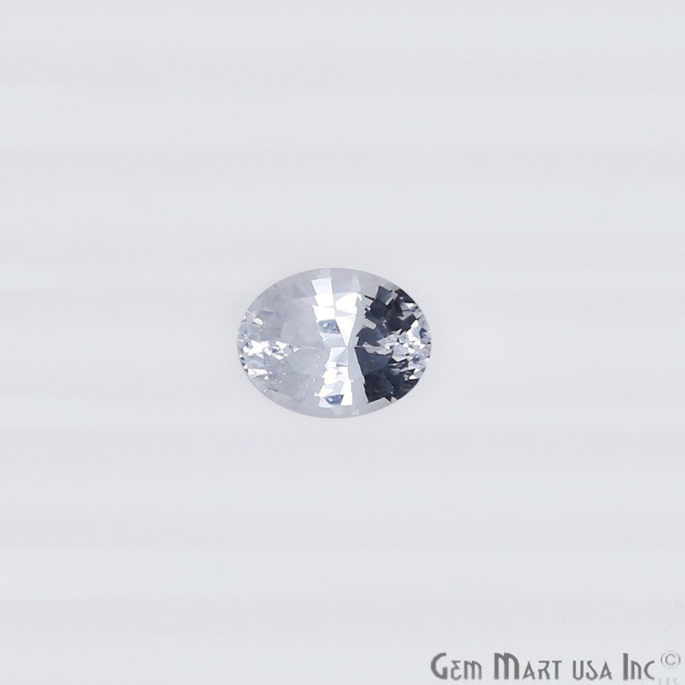 White Sapphire Wholesale Gemstones, 100% Natural Precious Gems, White Faceted Loose Gems, 7x9mm, Oval, 2.40 Carat