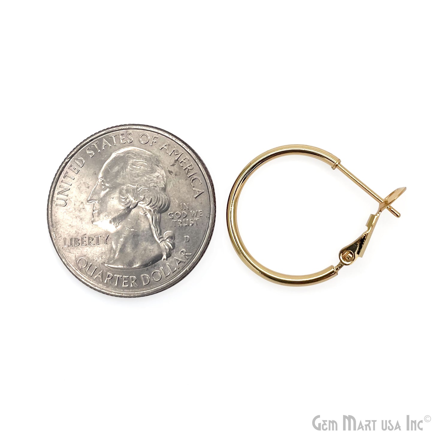 DIY Gold Plated 20mm Finding Minimalist Hoop Earring