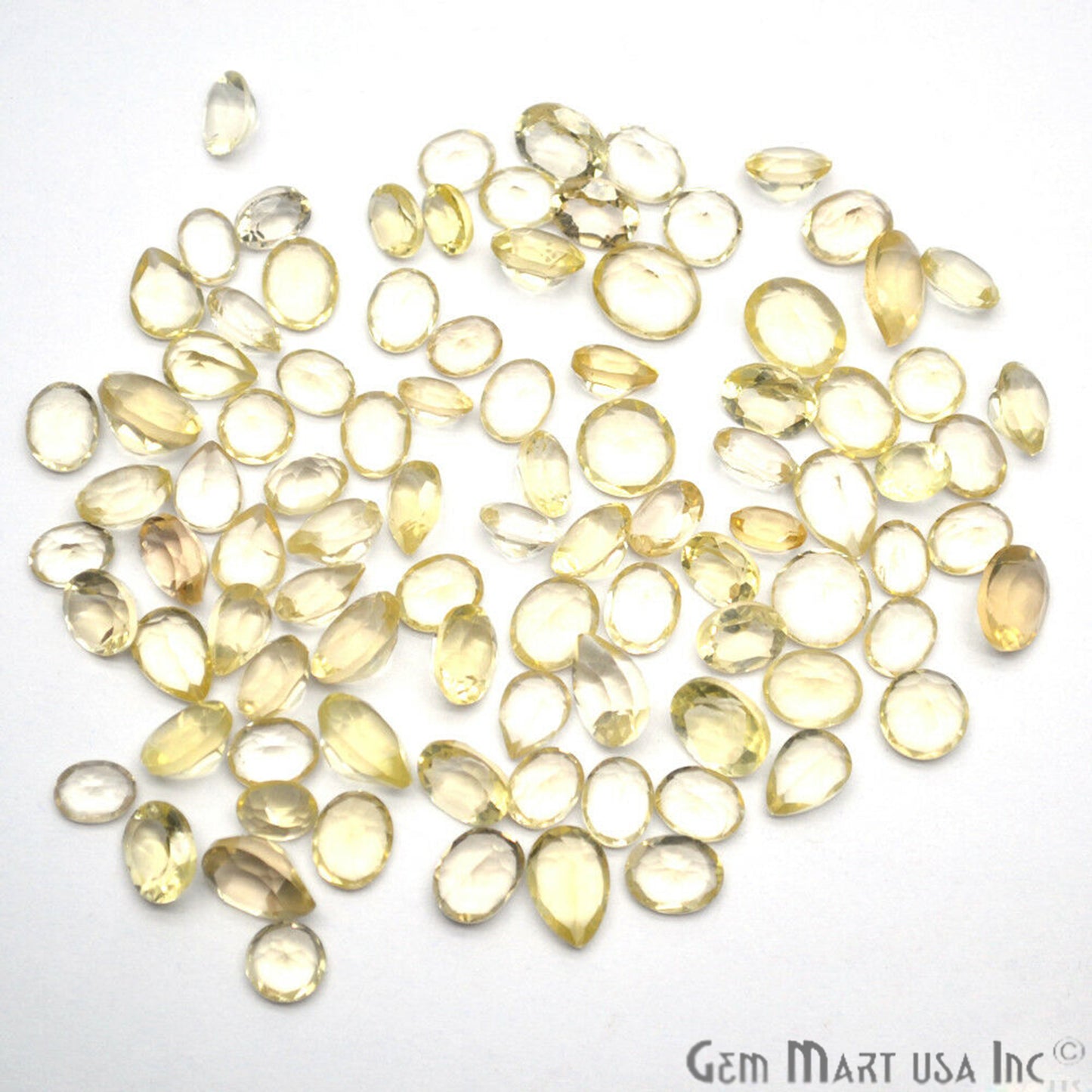 50 Carat Lemon Topaz Mix Shape Wholesale Loose Gemstones - GemMartUSA