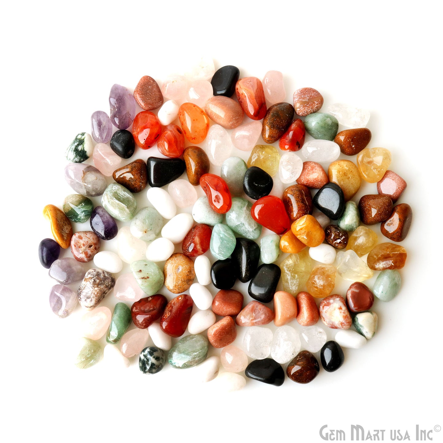 100gm (3.53oz) Lot Tumbled Stone 0.75 Inch Loose Gemstone Beads