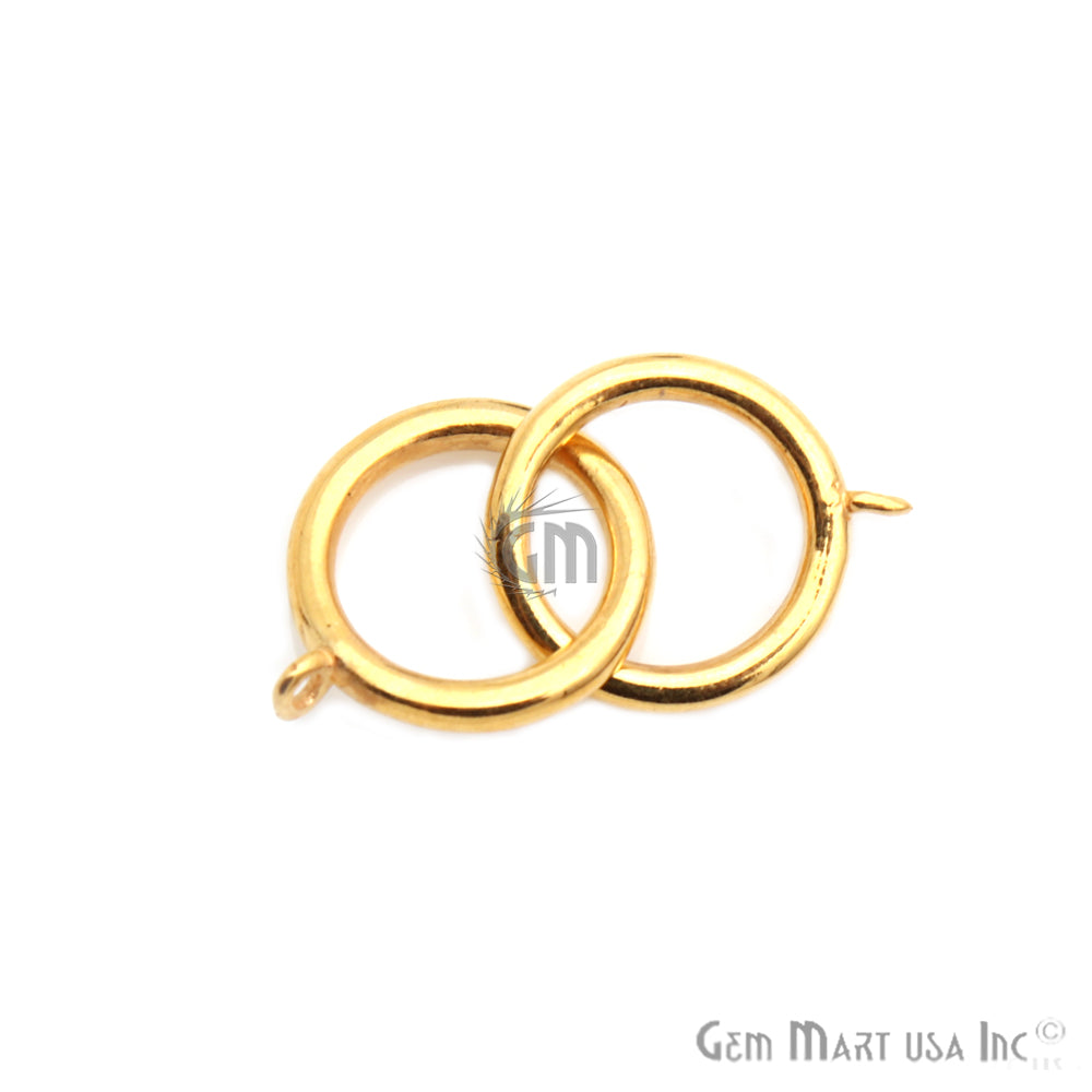 Round Shape Gold Plated Finding Jewelry Charm - GemMartUSA