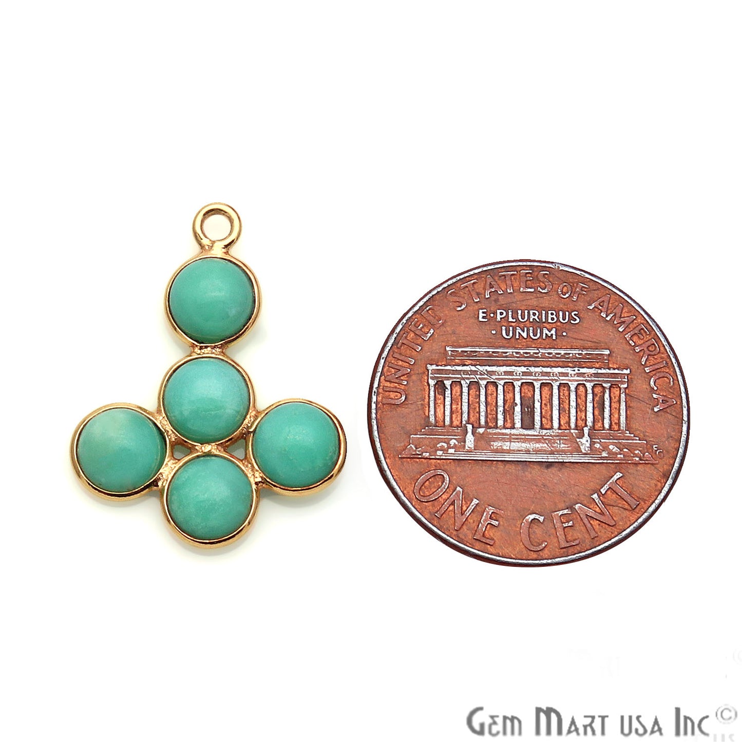 Chrysoprase Gemstone 20x16mm Gold Bezel Component - GemMartUSA