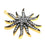 Sun' Charm Cubic Zircon Pave Gold Vermeil Charm For Bracelet & Pendants - GemMartUSA