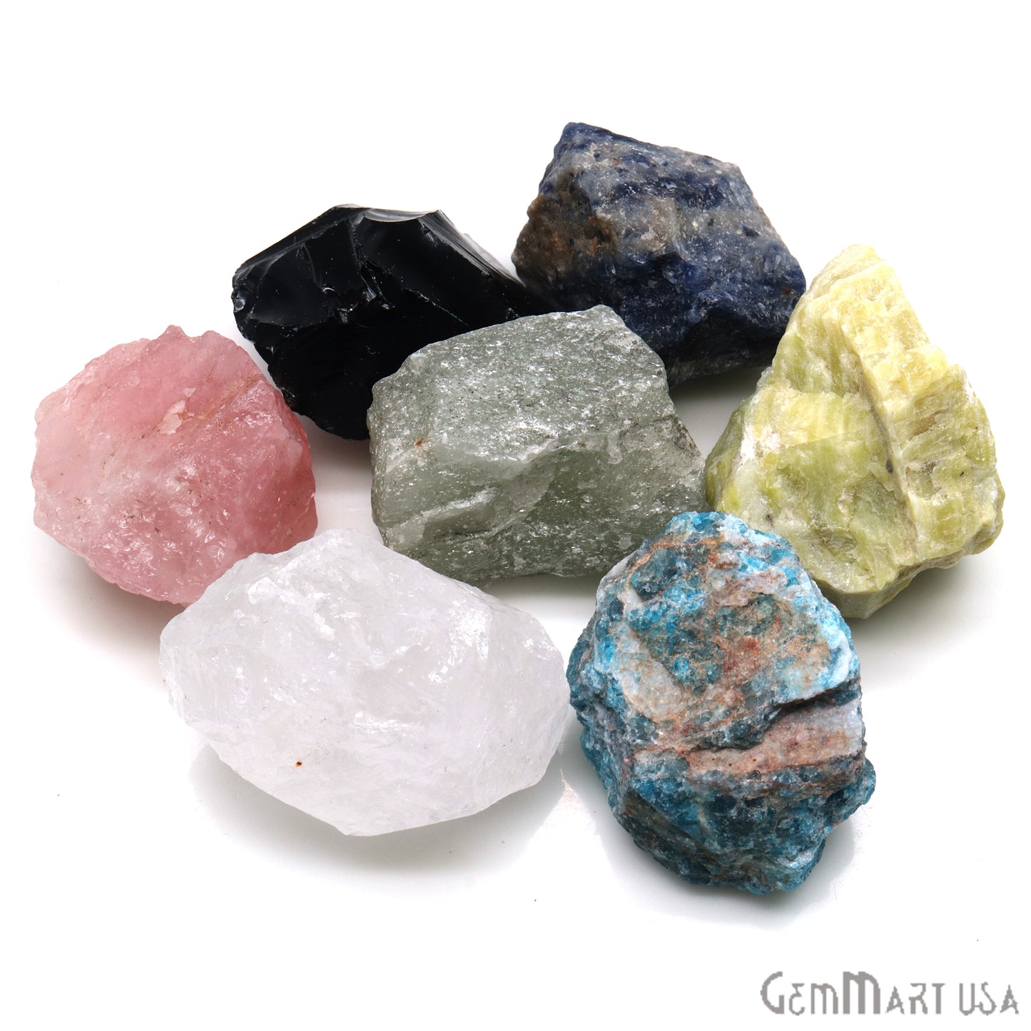 7pc Lot Healing Raw Crystals Set Mixed Rough Gemstones Madagascar Minerals