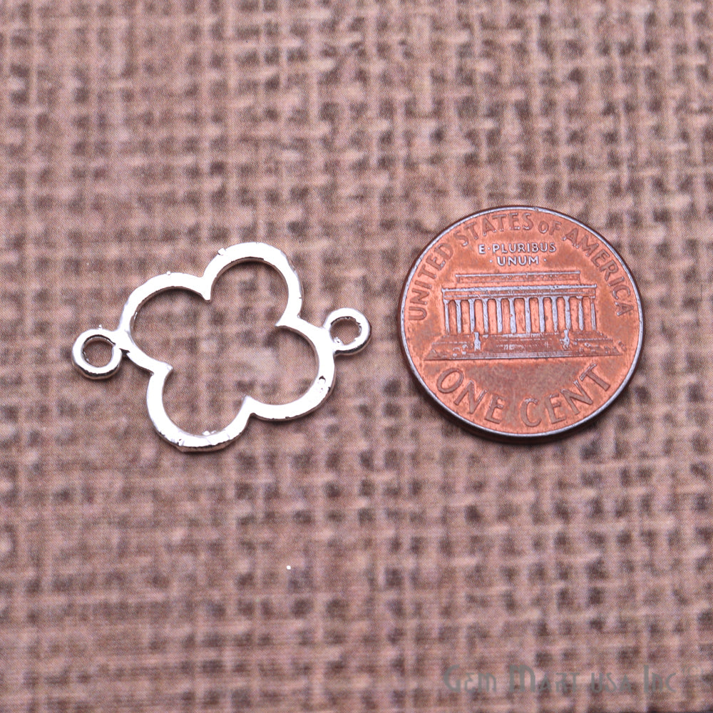 5 Pc Lot Clover Findings, Findings, Filigree Findings, Findings, Jewelry Findings, 23x17mm (50062) - GemMartUSA