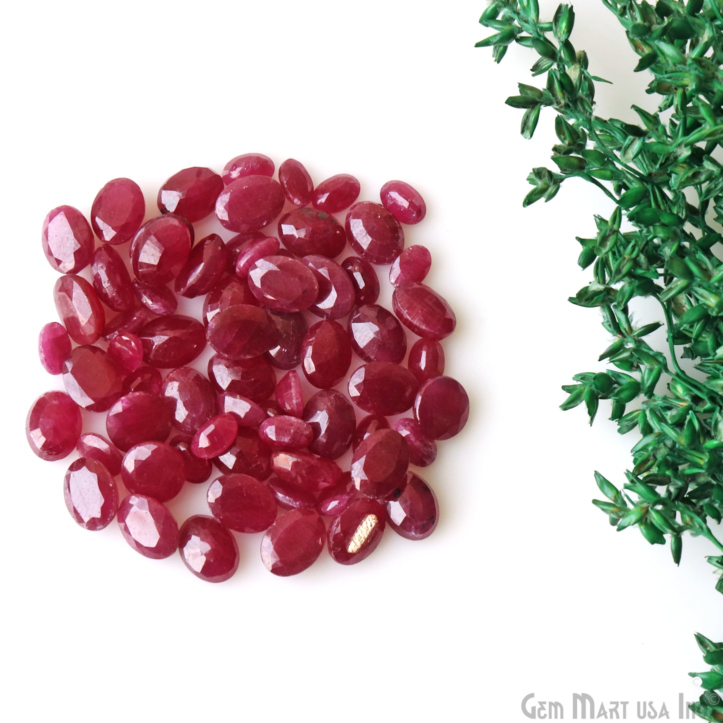 Ruby Wholesale Gemstones, 100% Natural Precious Gems, Pink Faceted Loose Gems, Mix, Oval, 93 Carats
