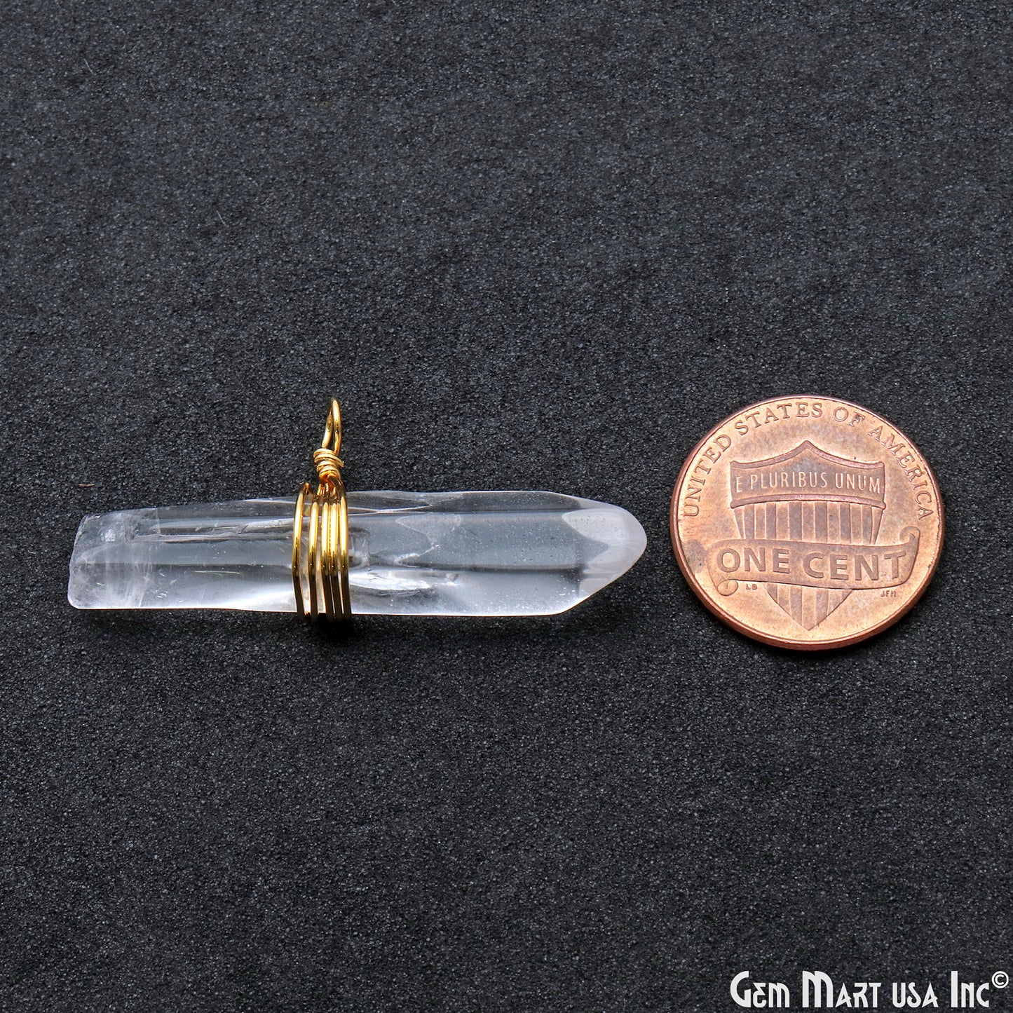 Free Form 30x18mm Gold Wire Wrapped Gemstone Connector