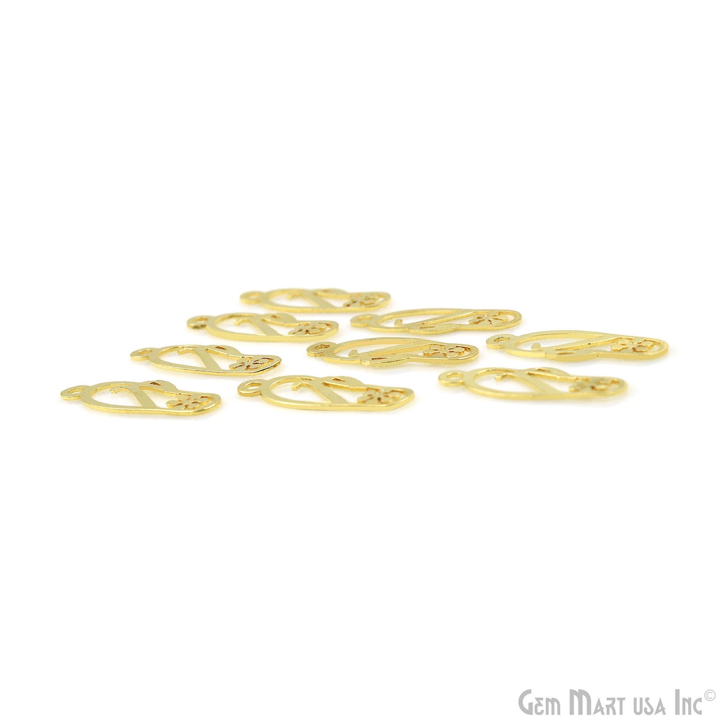 Slipper Shape Metal 23.5x9mm Finding Charm Connector