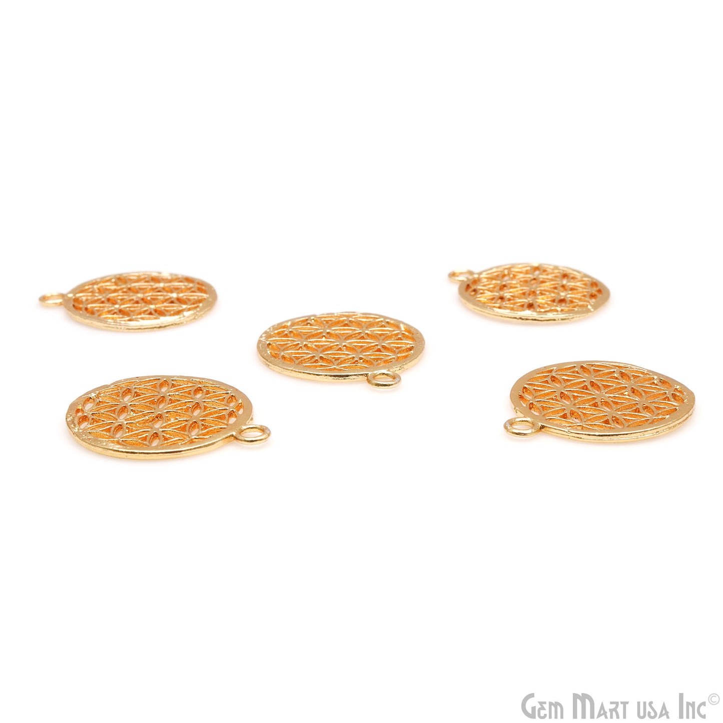 Gold Flower Findings, Filigree Flower Findings, Findings, Jewelry Findings,