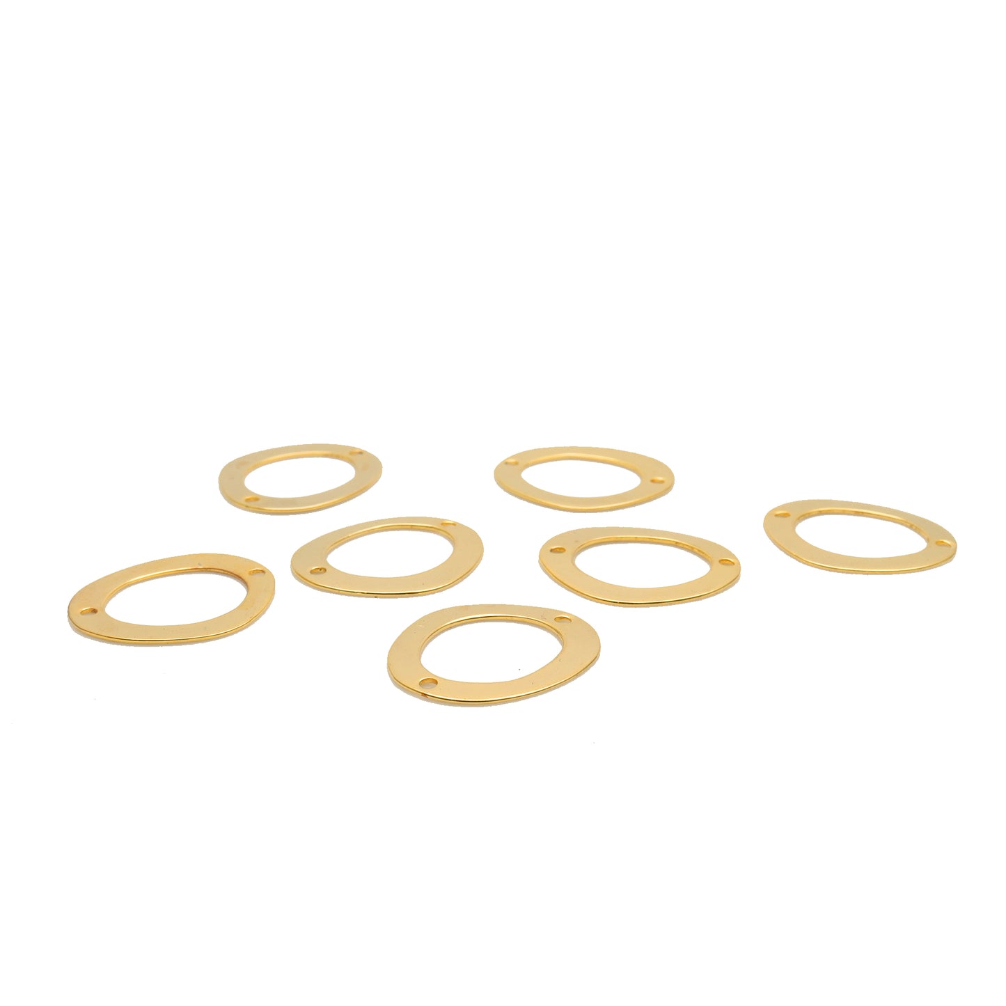 5pc Lot Raw Brass Center Hole Round Disc 26x23mm Finding Charm