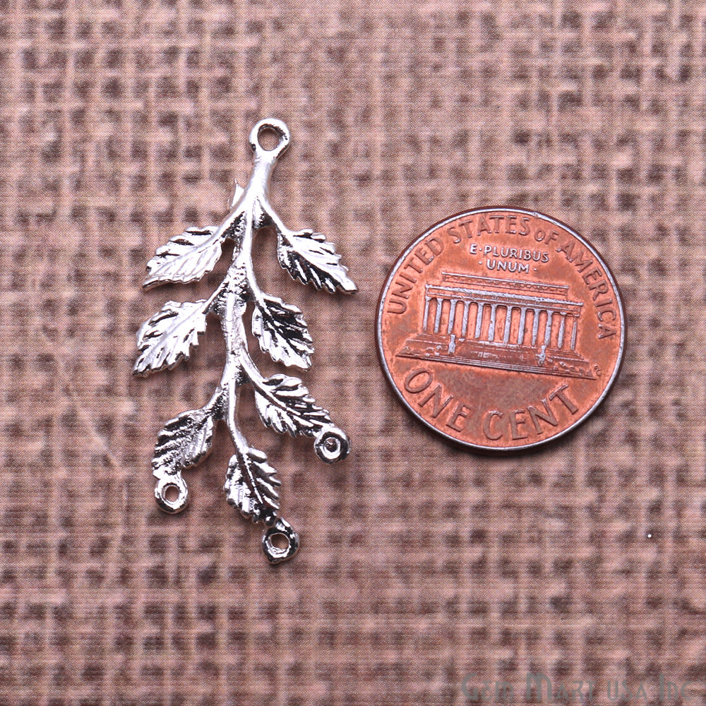 Leaf Shape Findings, Filigree Findings, Findings, Jewelry Findings, 34x15mm (50063) - GemMartUSA