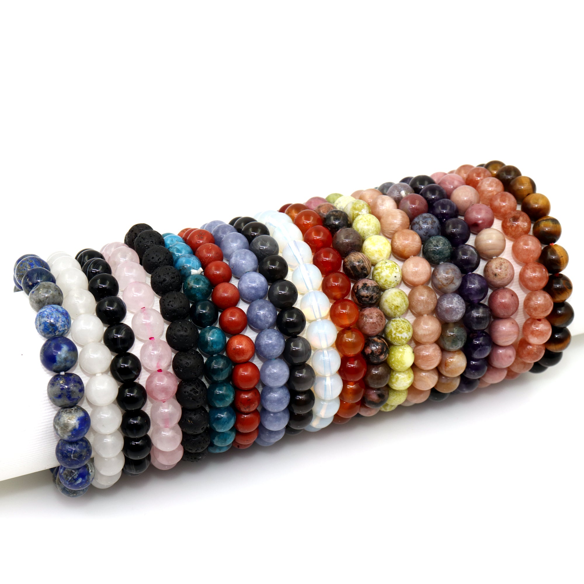 Natural Sunstone Beads Bracelets, Gemstone Round Beaded Healing