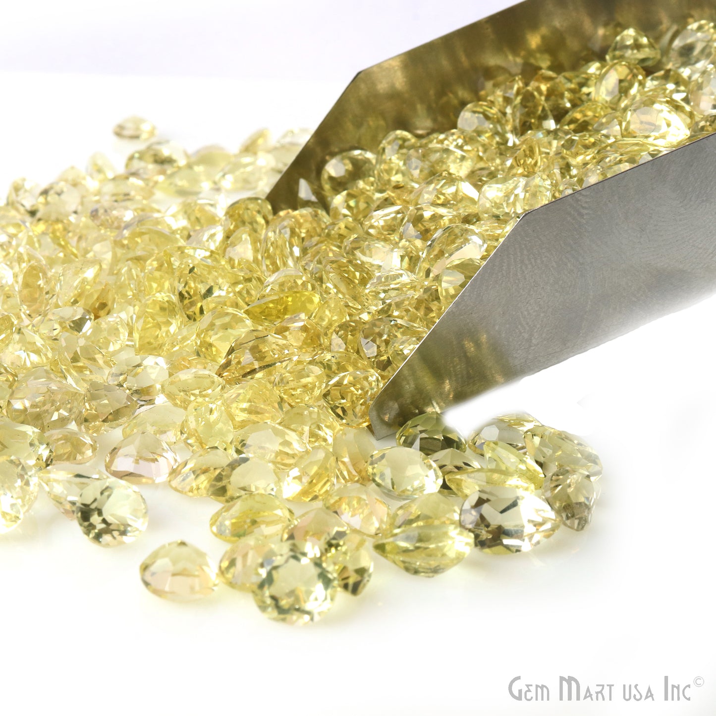 Lemon Topaz Wholesale Gemstones, 100% Natural Semi-Precious Gems, Yellow Faceted Loose Gems, 6x8mm, Pear, 100 Carats