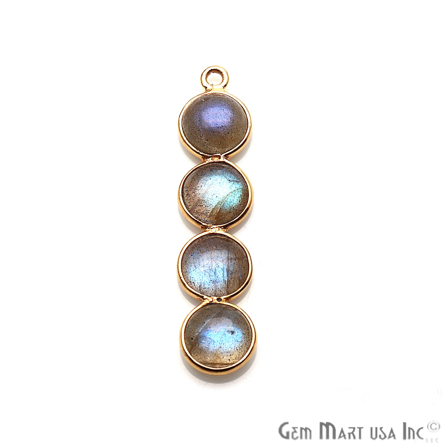 DIY Labradorite 43x8mm Gold Plated Chandelier Finding Component - GemMartUSA
