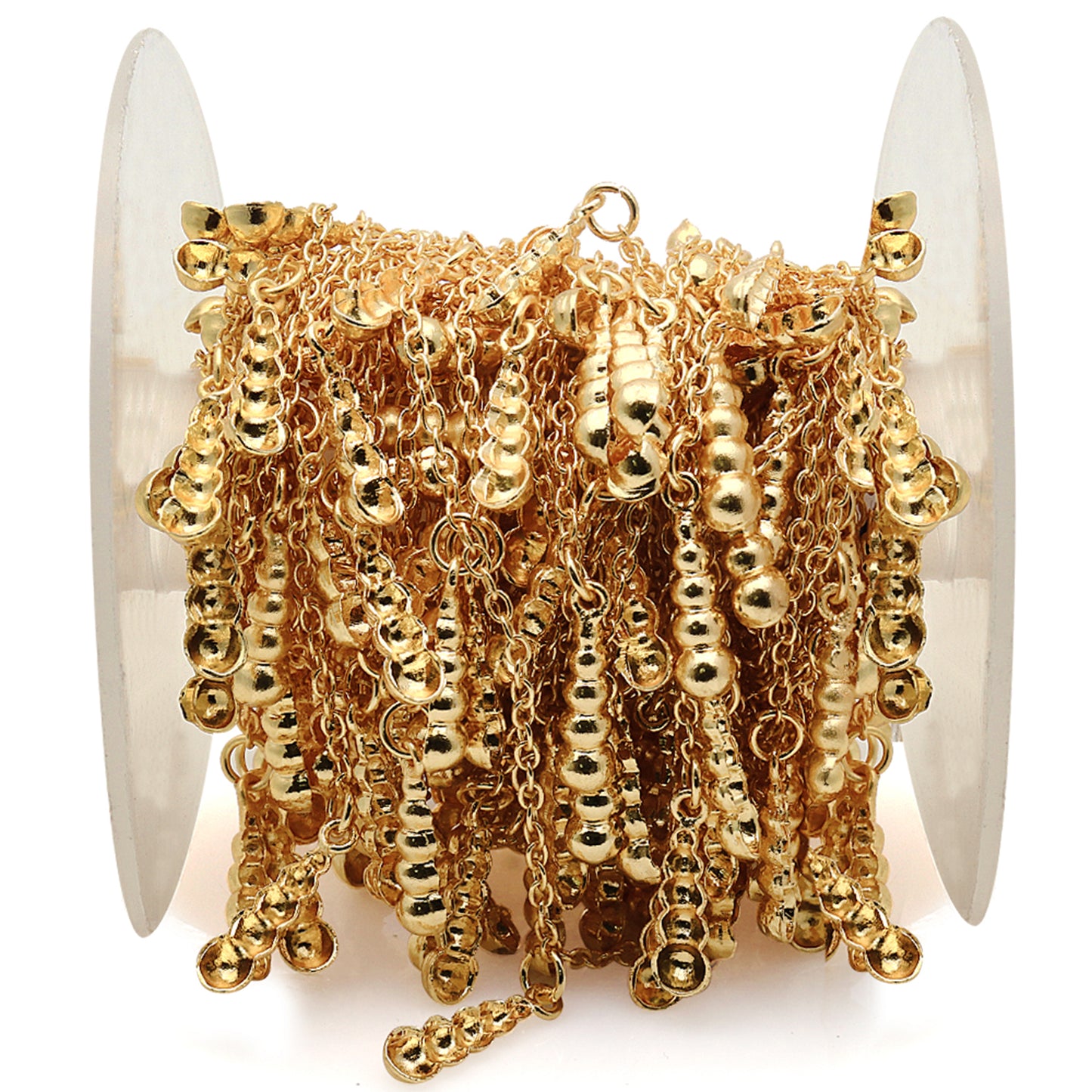 Shell Shape Finding Gold Plated Soldered Station Rosary Chain - GemmartUSA