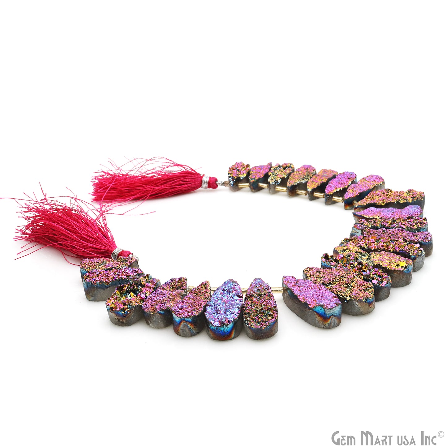 Purple Druzy Pears Beads, 8 Inch Gemstone Strands, Drilled Strung Briolette Beads, Pears Shape, 23X10mm