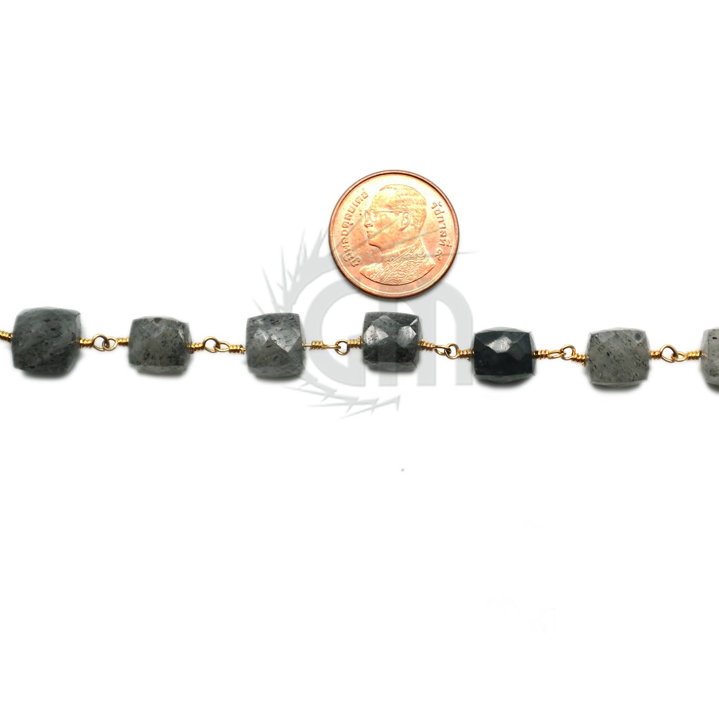 Rutilated Gold Plated Wire Wrapped Beads Rosary Chain