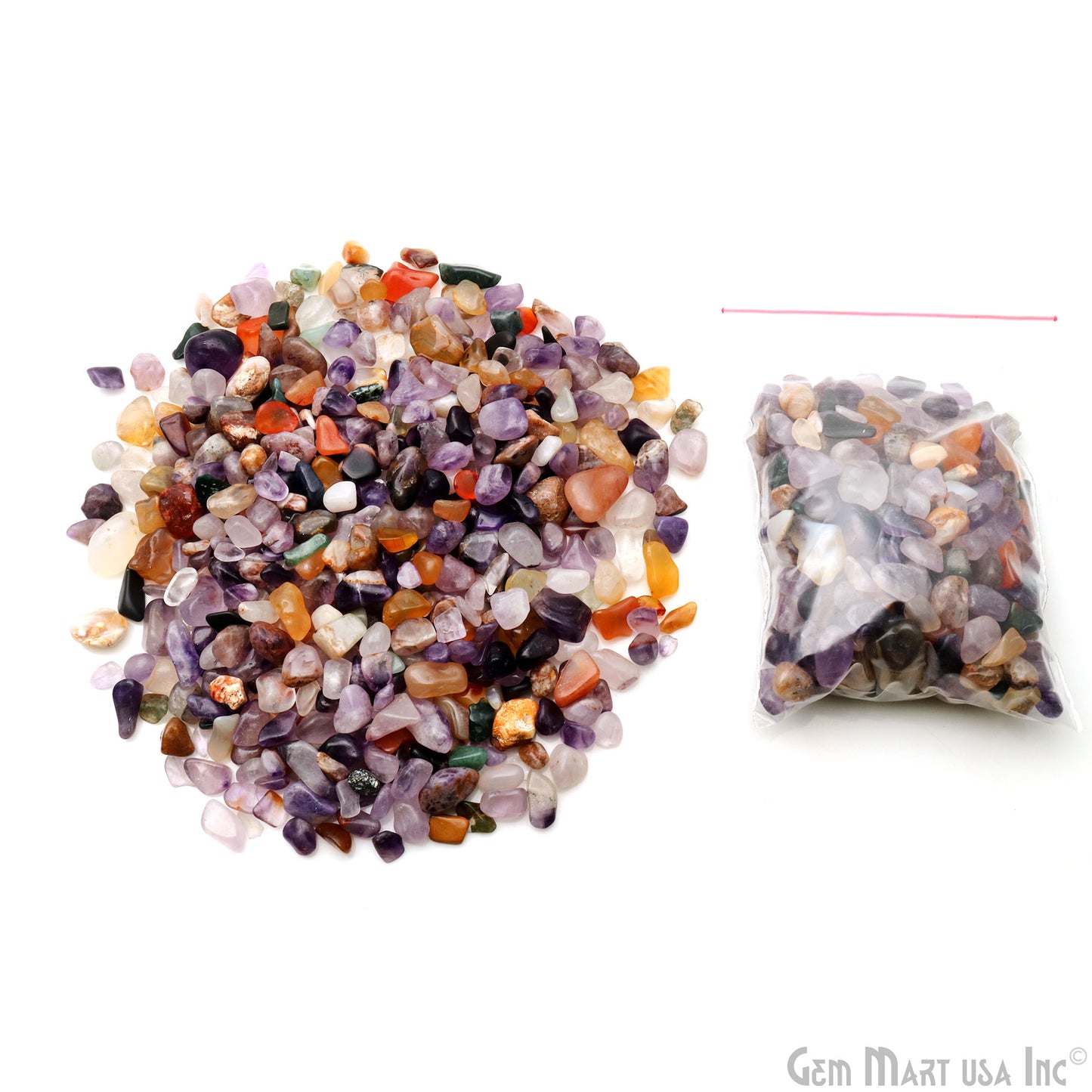 Mix Wholesale Gemstones, 100% Natural Semi-Precious Gems, Multi Color Tumbled Loose Gems, 4-8mm, Freeform, 5oz (140gm)